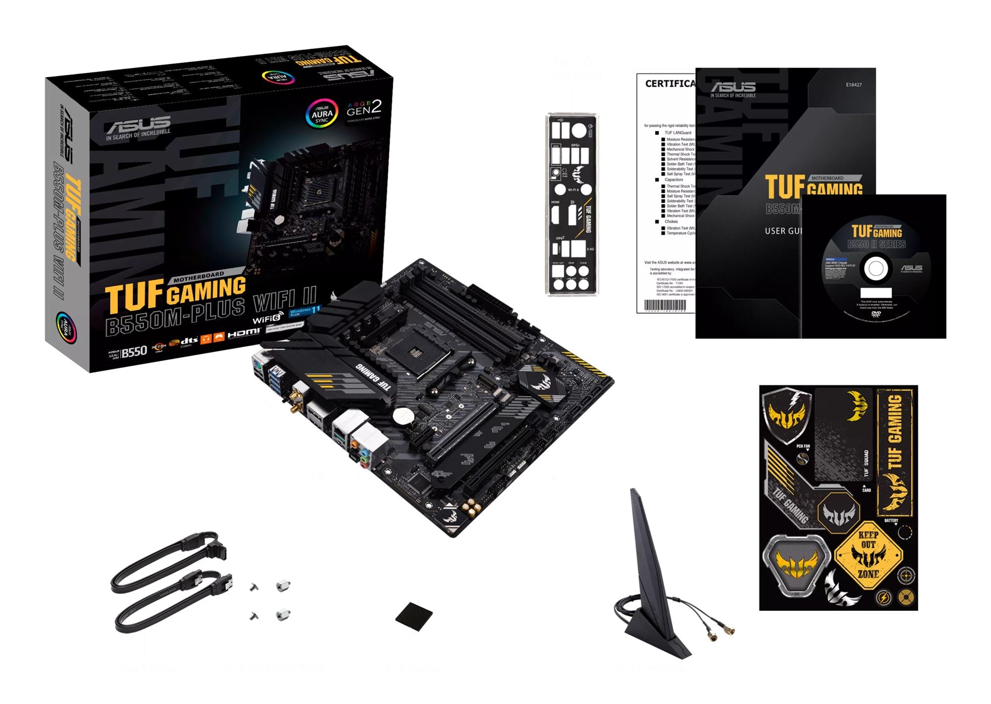 ASUS TUF GAMING B550M-PLUS WIFI II AM4 Socket 4x4DDR 1xHDMI 1xDP 2xM.2