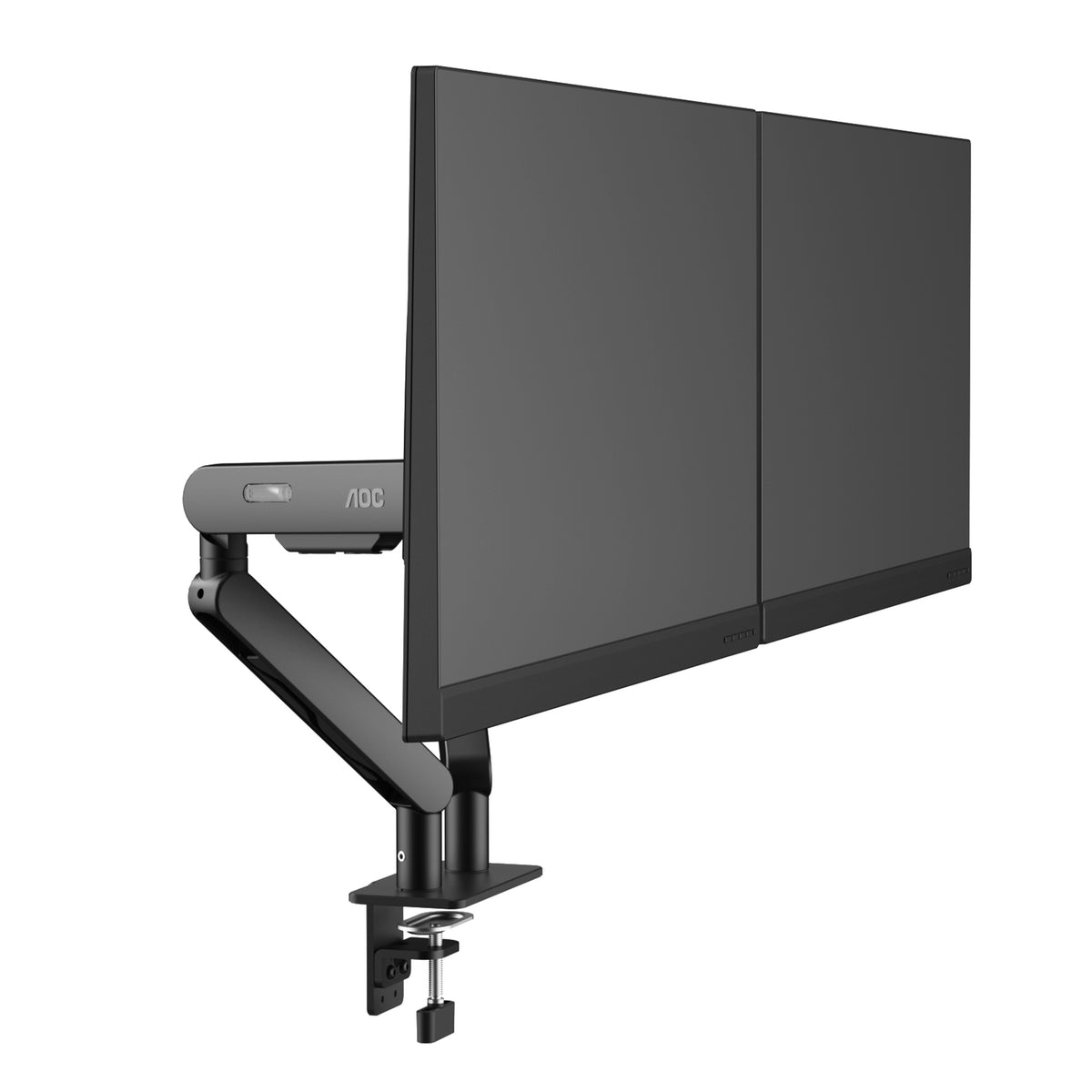 AOC AM420 bras pour - pour 2 écrans LCD / plasma - pour bureau - alliage d'aluminium - noir - Taille d'écran :17"-34"
