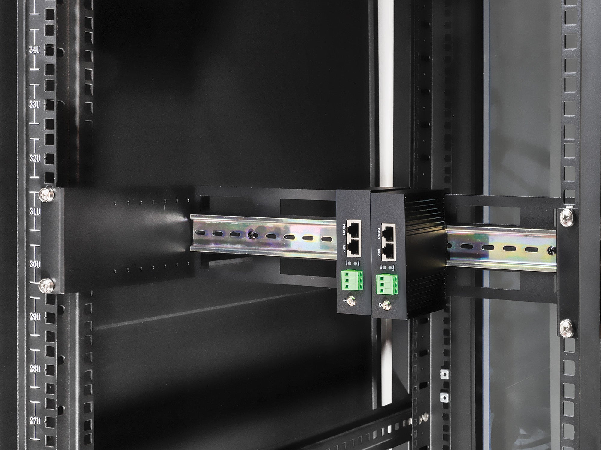 Intellinet 716345 Boîtier 2U avec rail DIN réglable