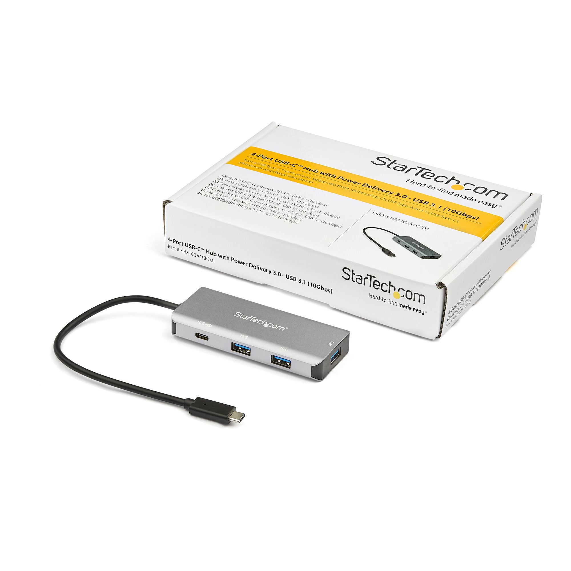 USB-C Hub -/4port - USBC/A/PD 3.0