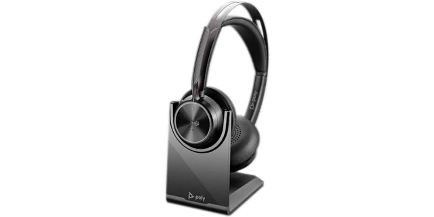 HP Poly Voyager Focus 2 Microsoft Teams Certified USB-C-C Headset +USB-C/A Adapter +Charging Stand Sans fil Arceau Bureau/Centre d'appels Bluetooth Socle de cha