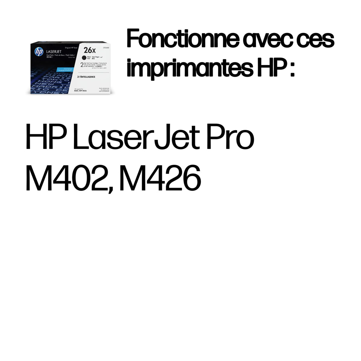 HP 26X original LaserJet Toner cartridge CF226XD Black High Yield 2-pack