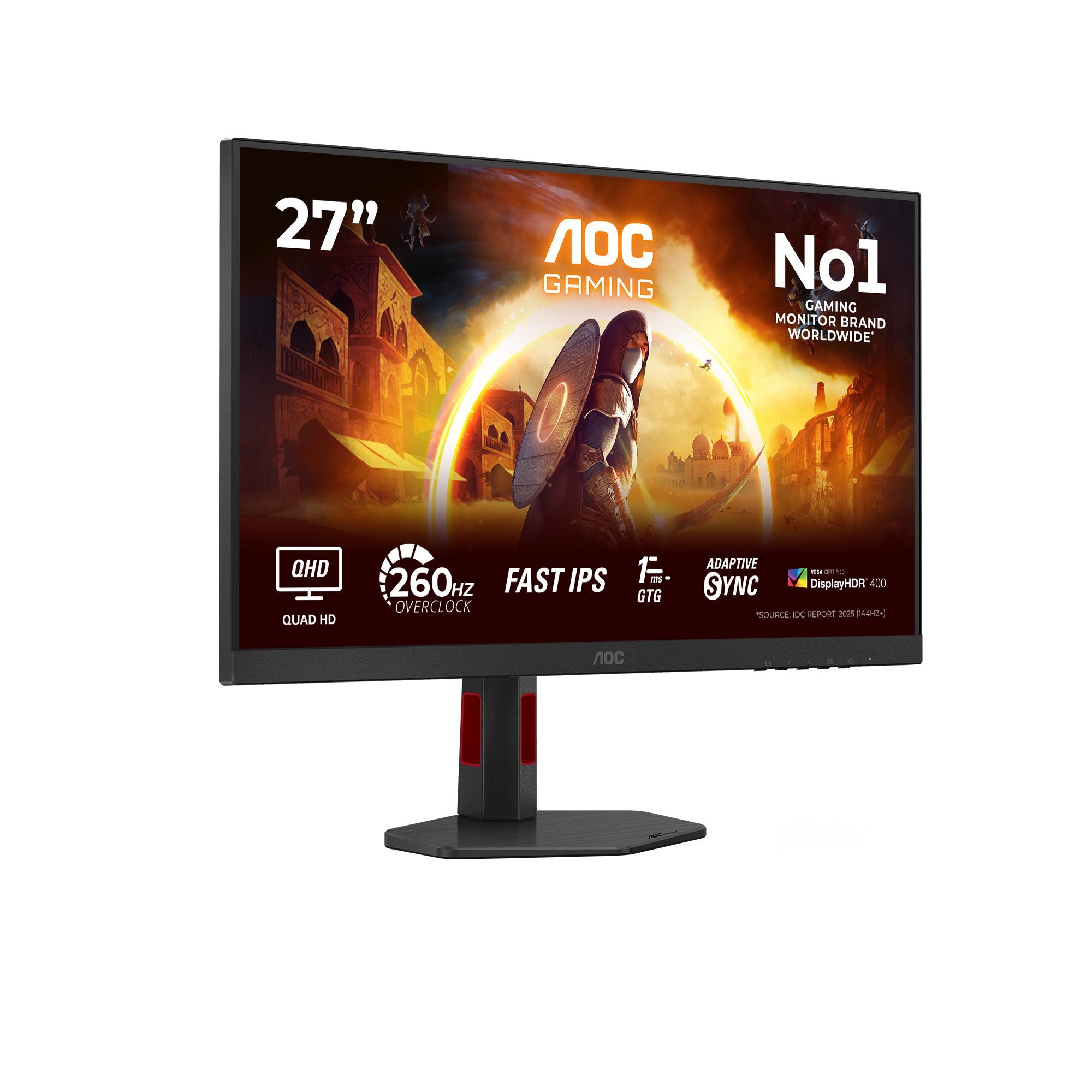 AOC Q27G4ZR 27p WQHD FASt IPS 240Hz 0.03ms 400cd/m2 HDMI2.0x2 DP Speakers