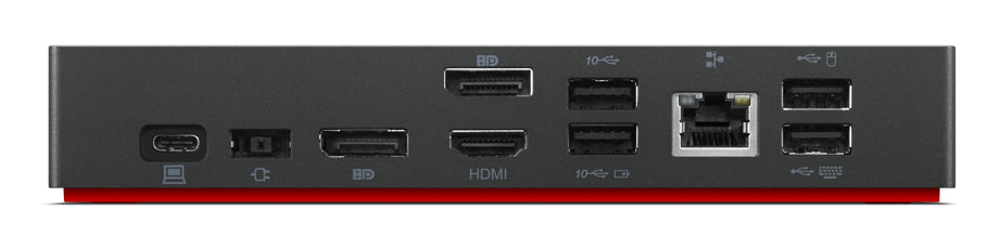 LENOVO ThinkPad Universal USB-C Dock - Station d accueil - USB-C - HDMI 2 x DP - GigE - 90 Watt - ThinkRed