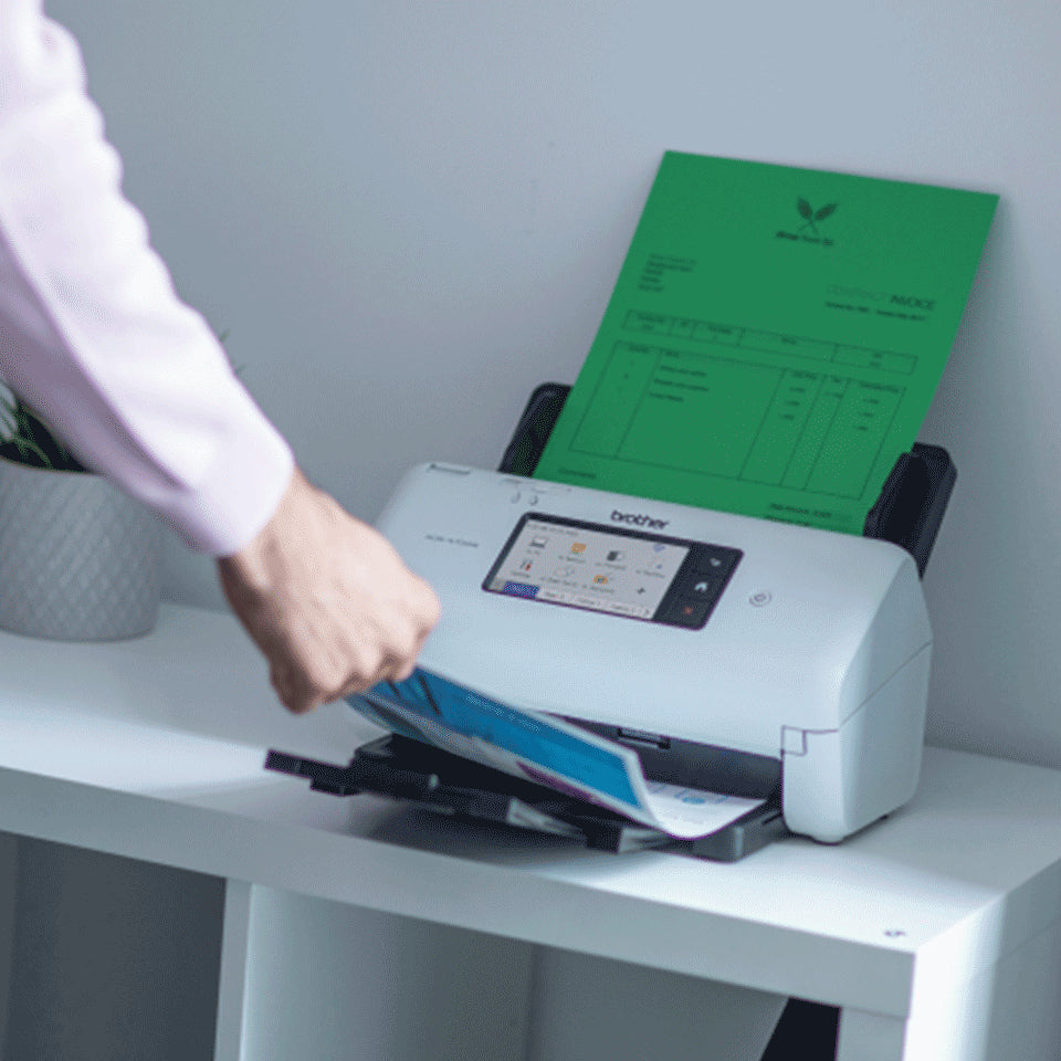 Brother ADS-4700W Chargeur automatique de documents + Scanner a feuille 600 x 600 DPI A4 Noir, Blanc