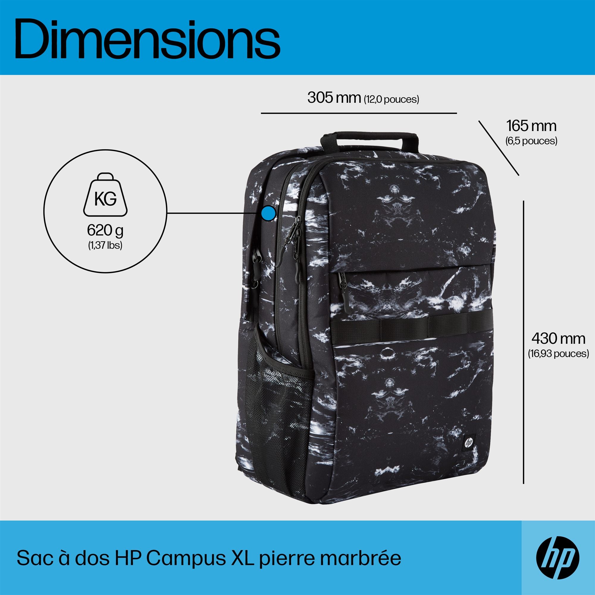 HP Campus XL Marble Stone Backpack