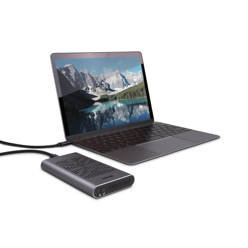 LINDY USB 3.2 Dual M.2 NVMe SSD Enclosure with Clone