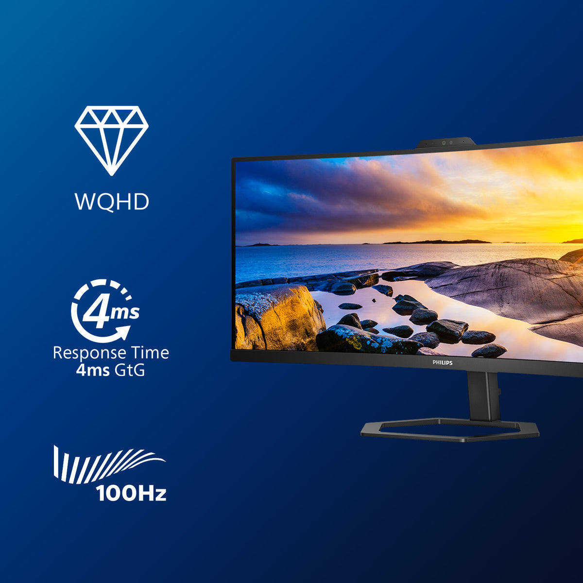 PHILIPS 34E1C5600HE/00 34p 3440x1440 VA Curved H/A 130 MM ULTRAWIDE USB-C DISPLAY