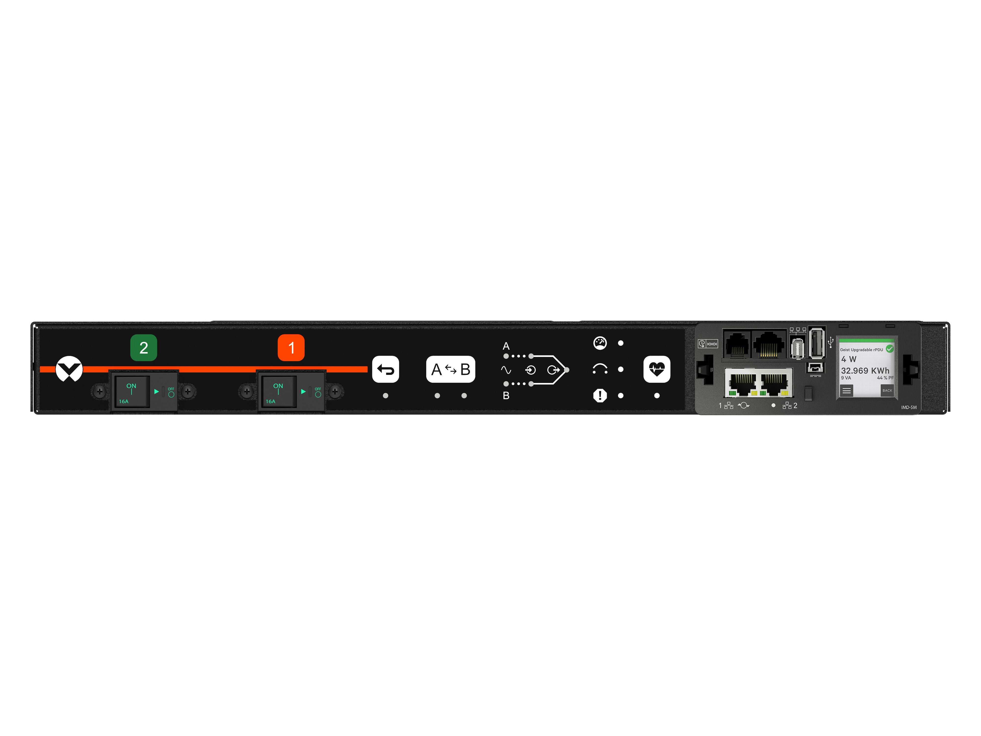 Vertiv Geist VA4G31A0 unité de distribution d'énergie 12 sortie(s) CA 1U Noir