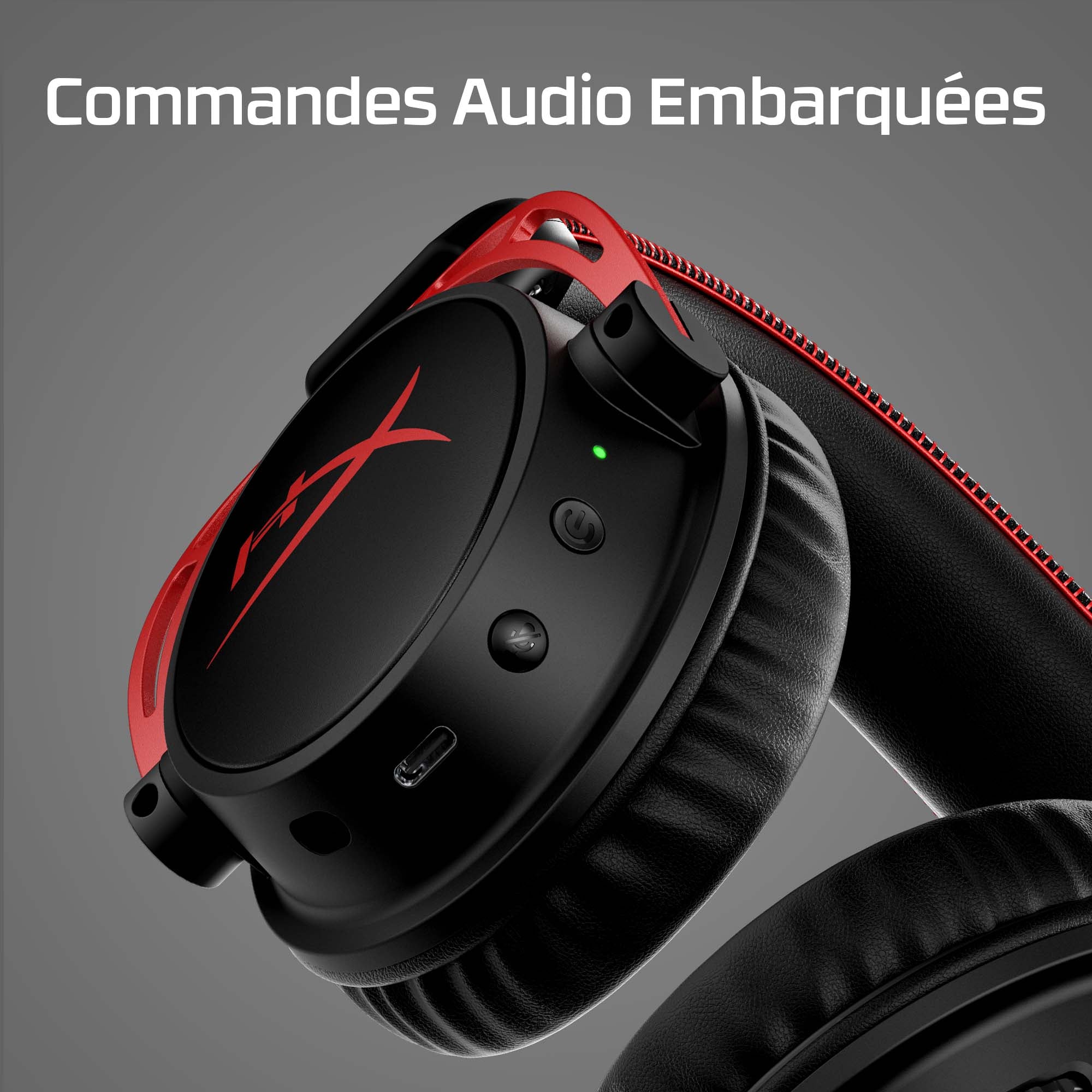 Casque HyperX Cloud Alpha sans fil avec microphone, noir-rouge