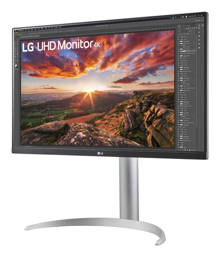 LG 27UP850K-W.AEU Écran LED - 27p - 3840 x 2160 4K UHD - IPS - 400 cd/m² - 1200:1 - DisplayHDR 400- 5ms - 2xHDMI, DP hauts parleurs