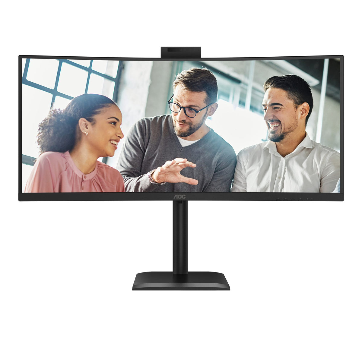 AOC CU34E4CW 34p 3440x1440 120HZ VA CURVED H/A 180 MM USB-C DOCKING TUV EyeComfort Hardware USB HUB DP HDMI