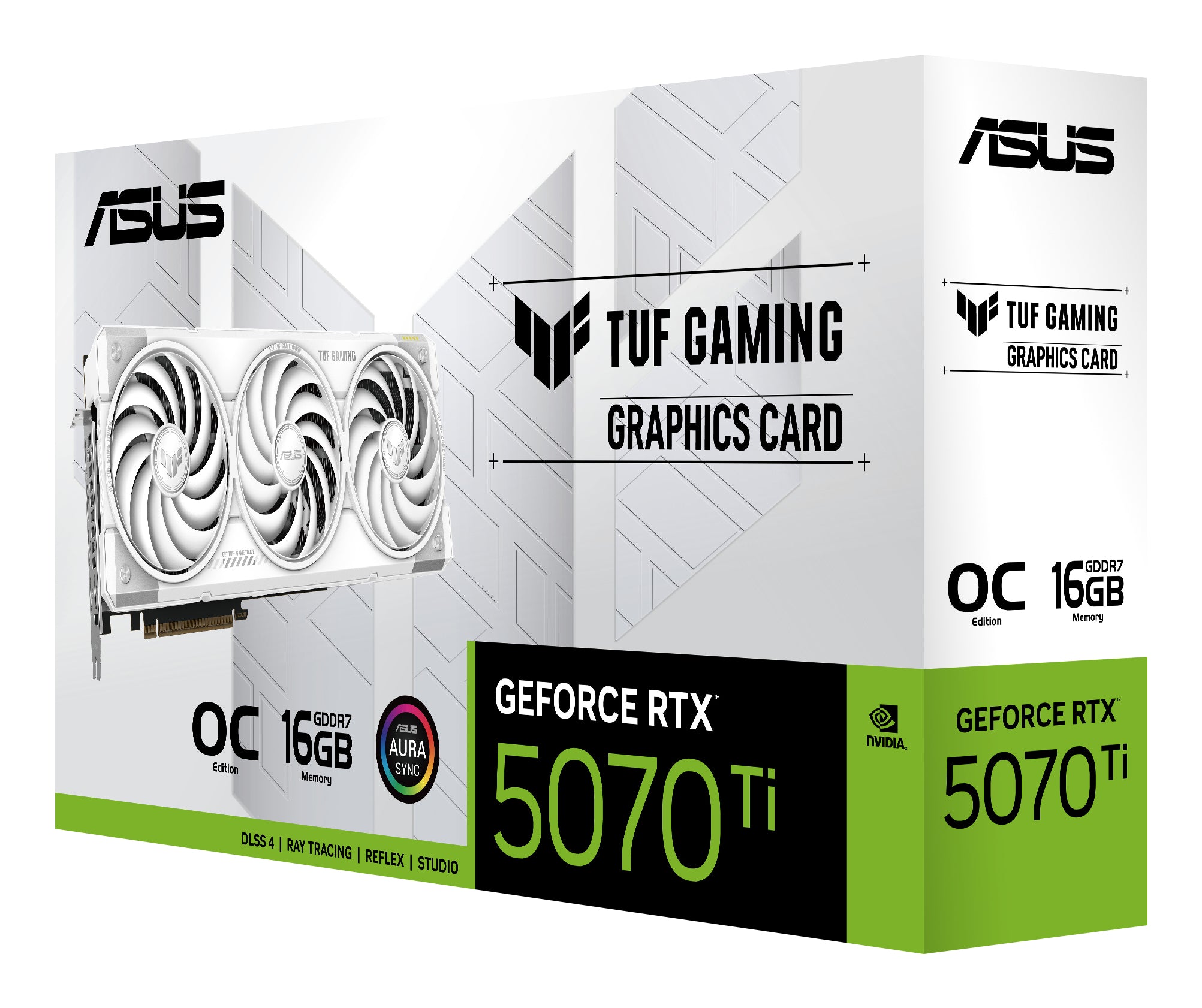 ASUS TUF Gaming GeForce RTX 5070 Ti 16Go GDDR7 White OC Edition Gaming Graphics Card PCIe 5.0 HDMI/DP 2.1