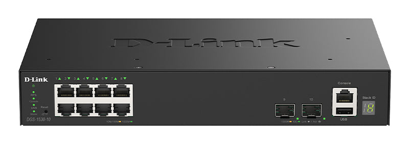 D-LINK 8 Ports GE + 2 Ports 10G SFP+ Smart Managed Switch