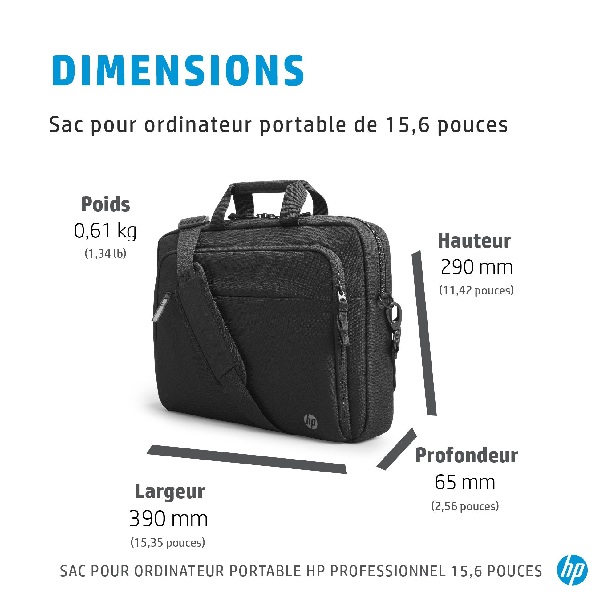 HP Prof 15.6 Laptop Bag