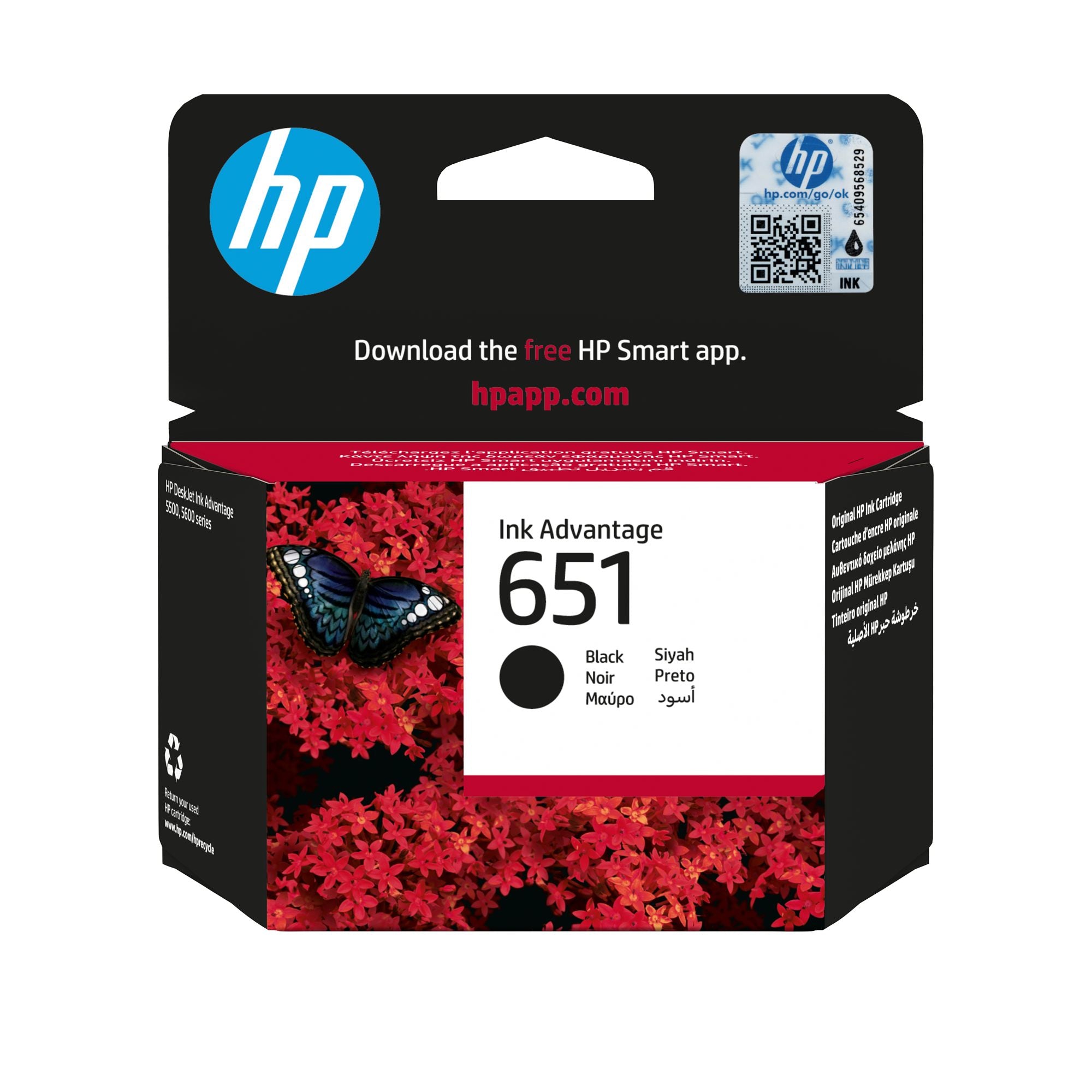 HP 651 Black Original Ink Advantage Cartridge cartouche d'encre 1 piece(s) Rendement standard