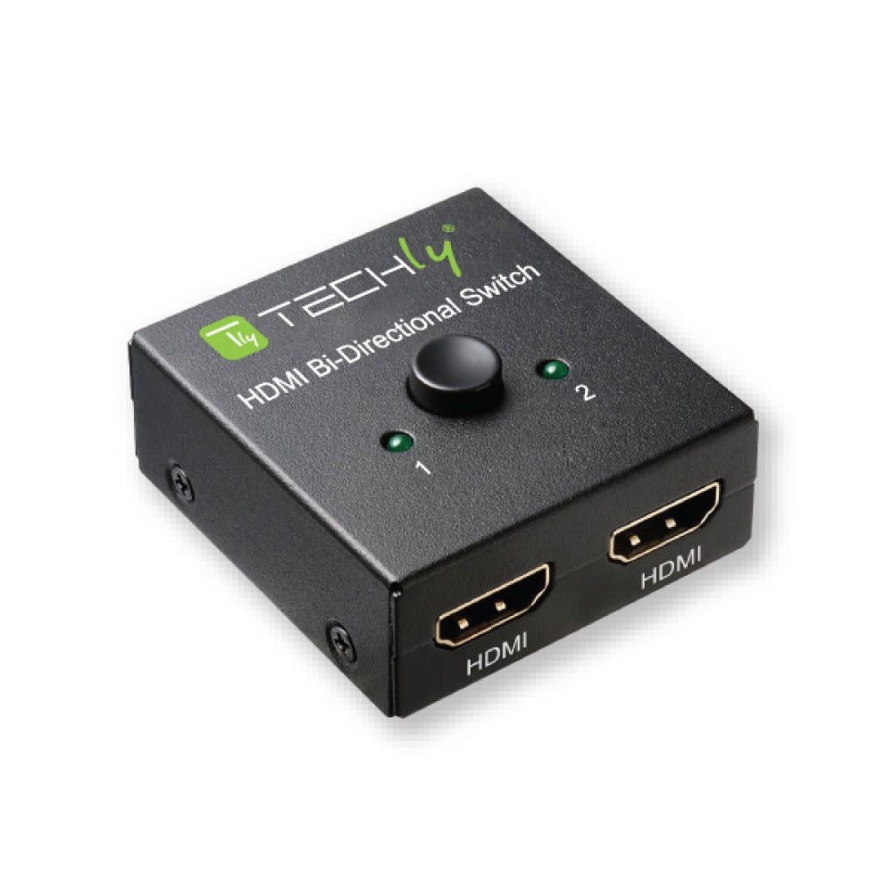 Techly IDATA HDMI-22BI2 Commutateur HDMI 2.0 2x1/1x2 4K60Hz Bi-Directionnel