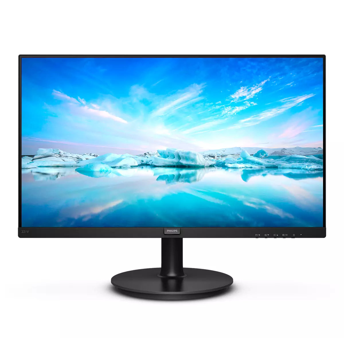 PHILIPS 221V8/00 Écran LED - 22''- 1920 x 1080 Full HD (1080p) @ 75 Hz - VA - 200 cd/m² - 4000:1 - 4 ms - HDMI, VGA