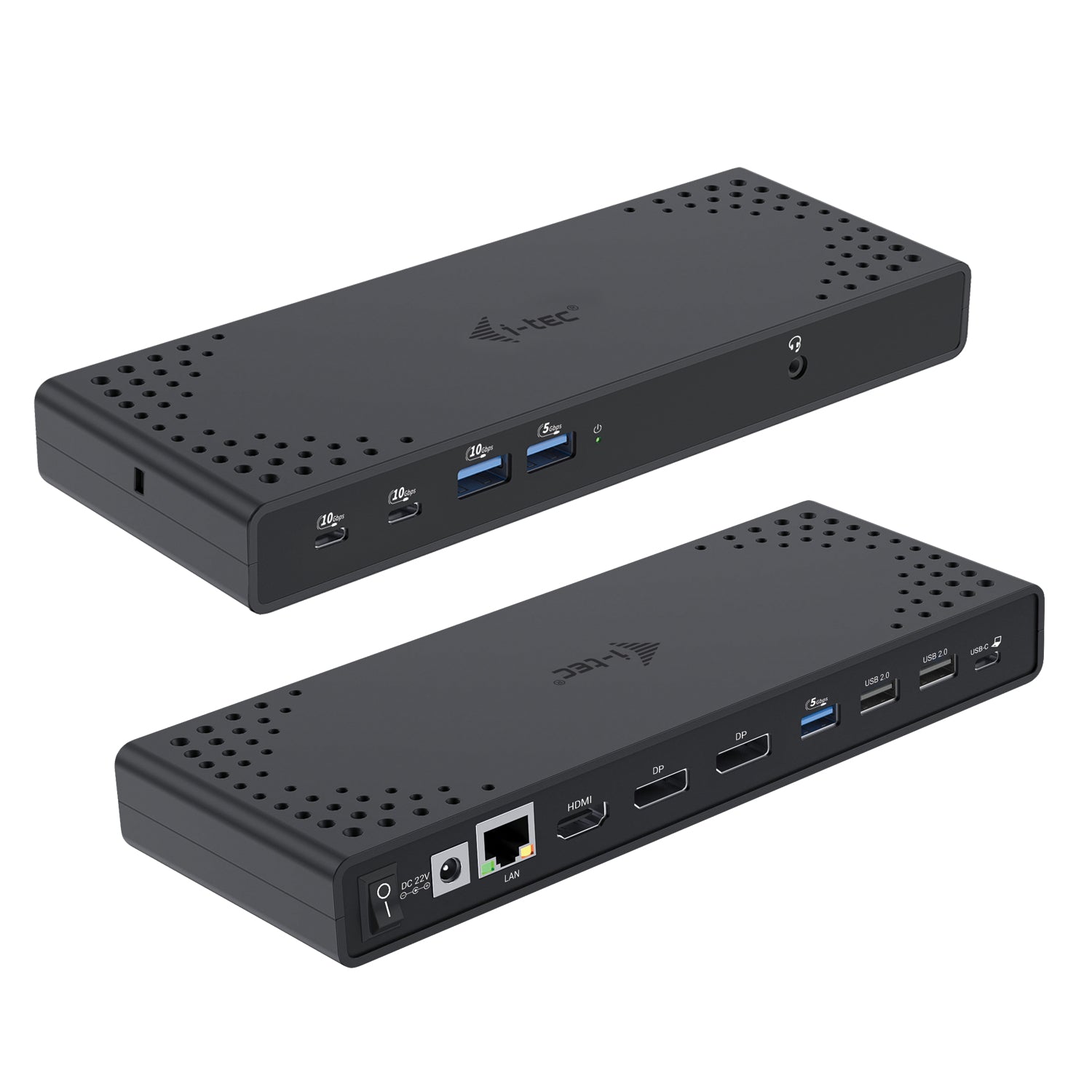 I-TEC USB-C Triple Display DS Gen2 2xDP 1xHDMI 1xGLAN 1xUSB 3.2 Gen2 2xUSB 3.2 Gen1 2xUSB-C Gen2 2xUSB 2.0 1xAudio/Mic PD100W