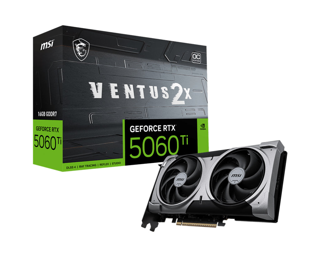 MSI VENTUS GeForce RTX 5060 TI 16G 2X OC PLUS NVIDIA 16 Go GDDR7