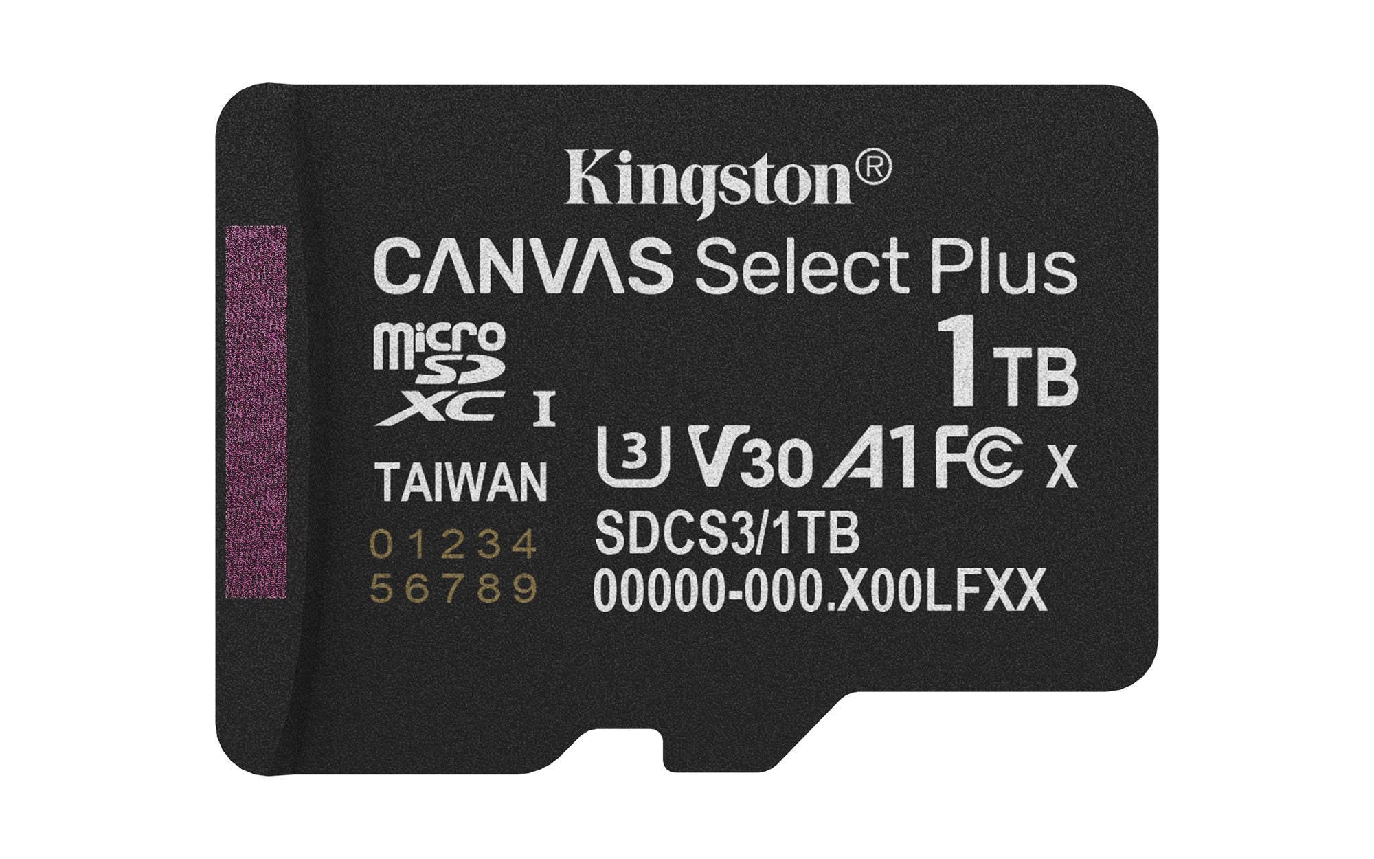KINGSTON Canvas Select Plus Carte mémoire microSDXC 1To Gen3 150MB/s A1 Adaptateur SD Inclus