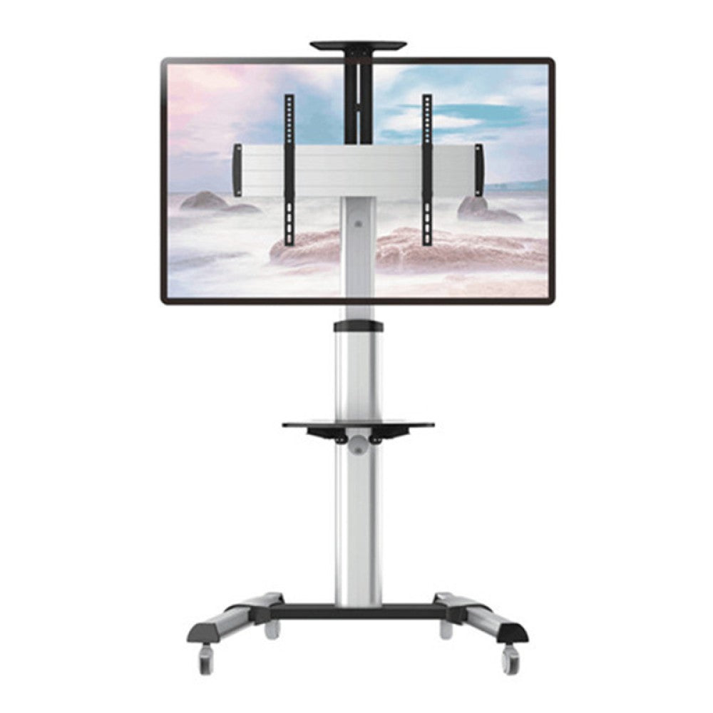 "Techly ICA-TR15 Support TV mobile 37-70"" jusqu'a 50kg réglable 2 étageres"