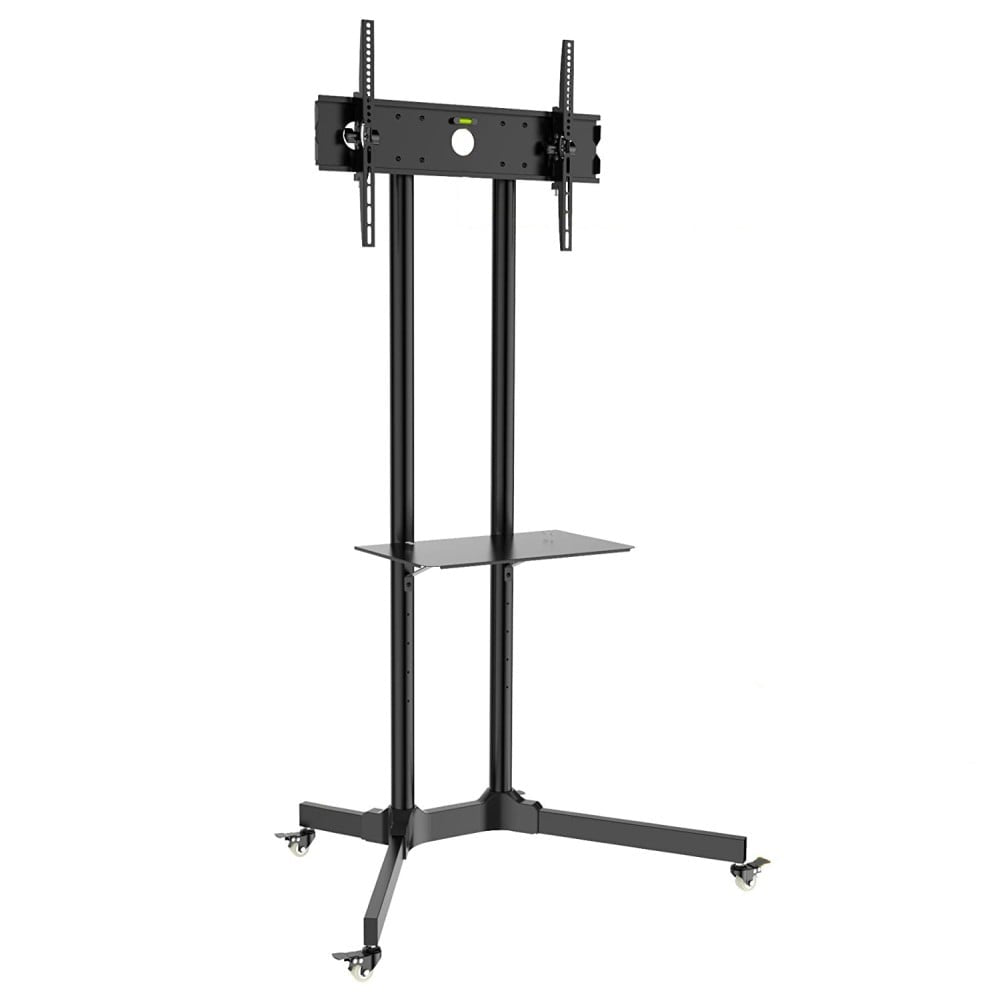 "Techly ICA-TR6 Support TV mobile 30-65"" jusqu'a 60kg étagere AV réglable"