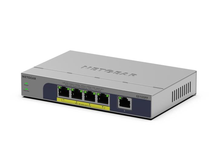 NETGEAR 5PT GB UNMANAGED SWICH W/POE+ GS105PP