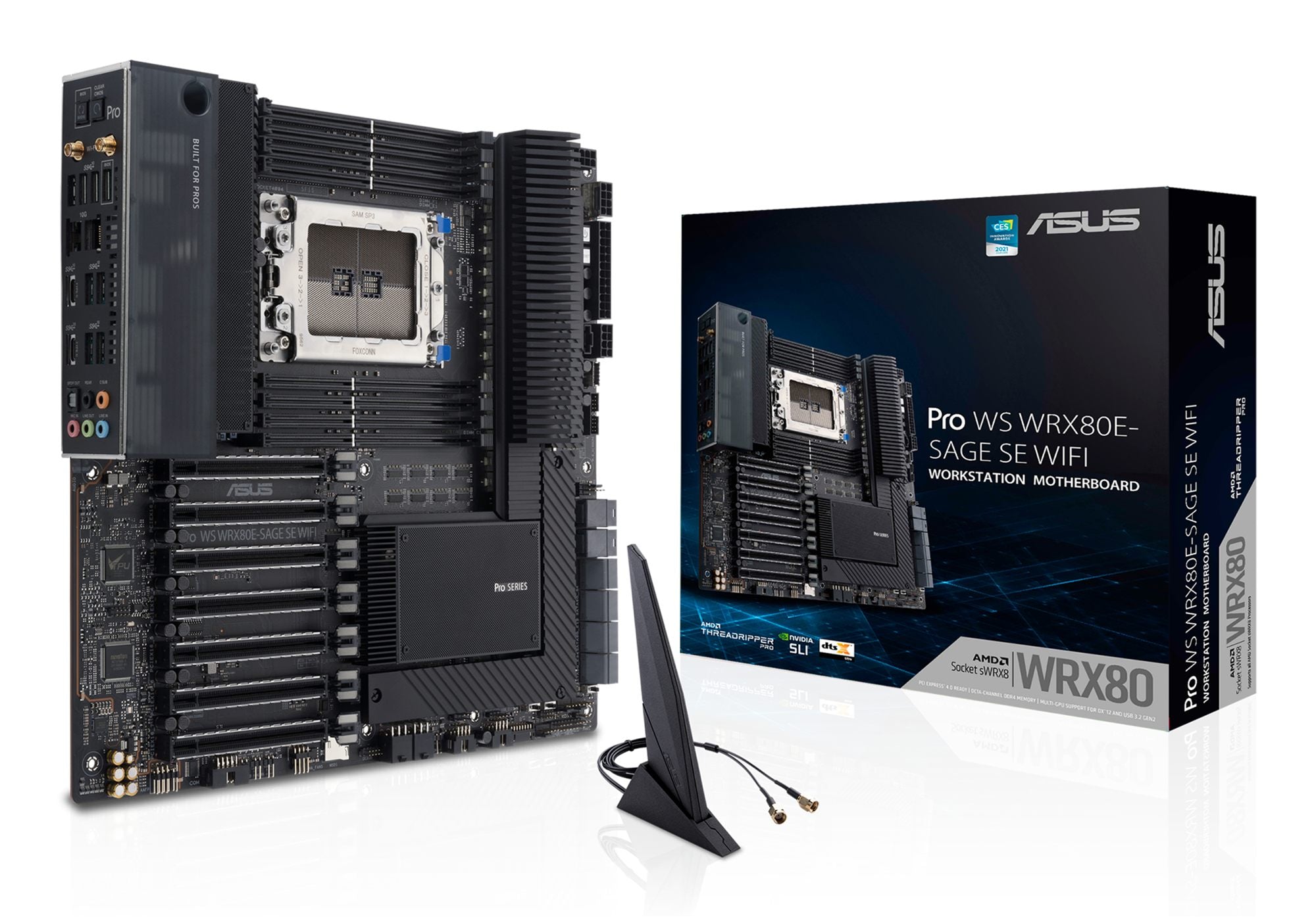 ASUS PRO WS WRX80E-SAGE SE WIFI II sWRX8 8xDDR4 8xSATA 3xM.2