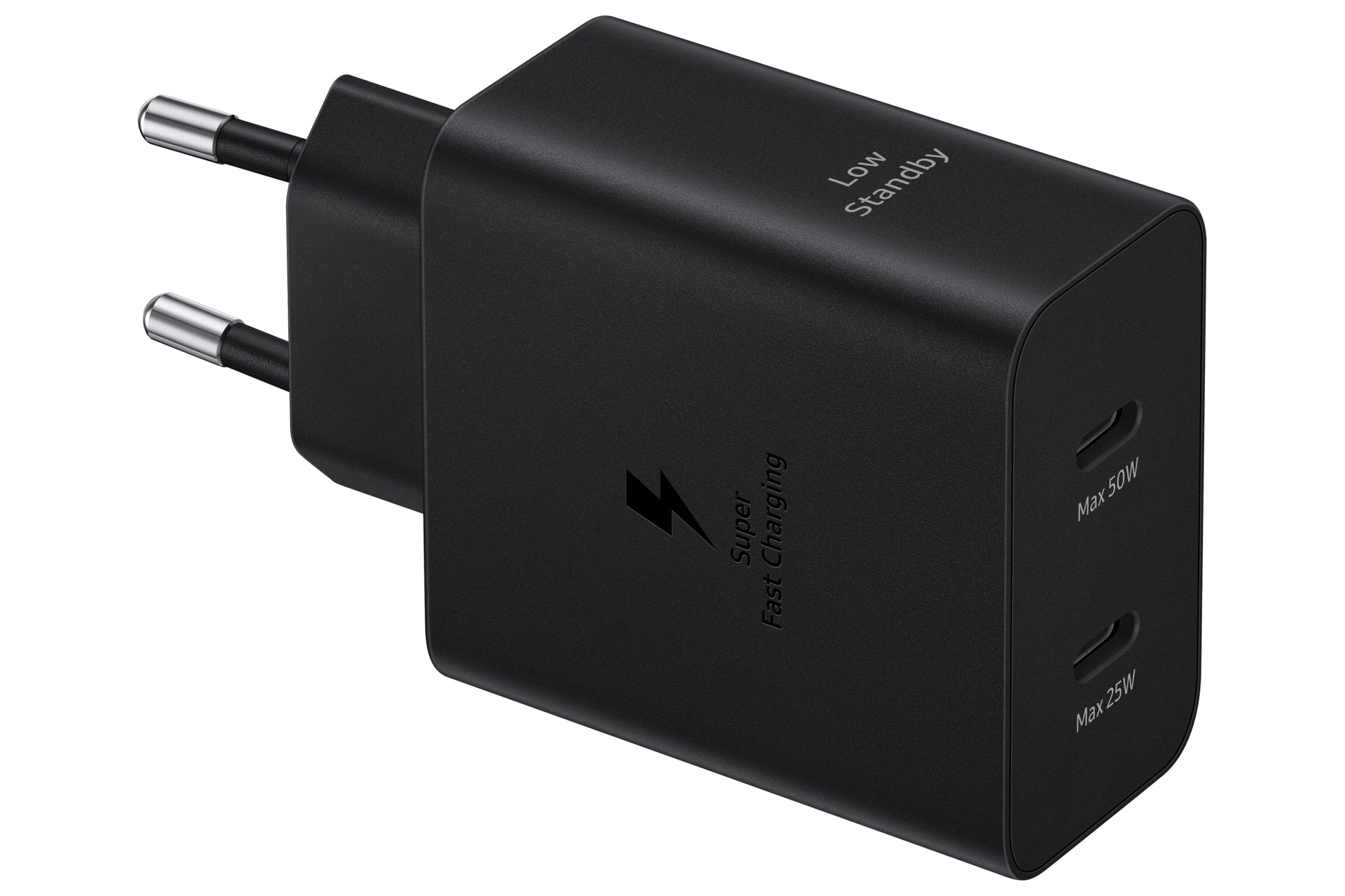 SAMSUNG ULTRA FAST DUO 50W or 2x 25W mains charger GaN with 45W 1.8m cable