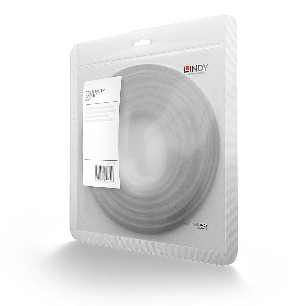 LINDY 0.5m Cat.5e F/UTP Patch Cable Grey 10/100/1000Base-T Gigabit compatible shielded