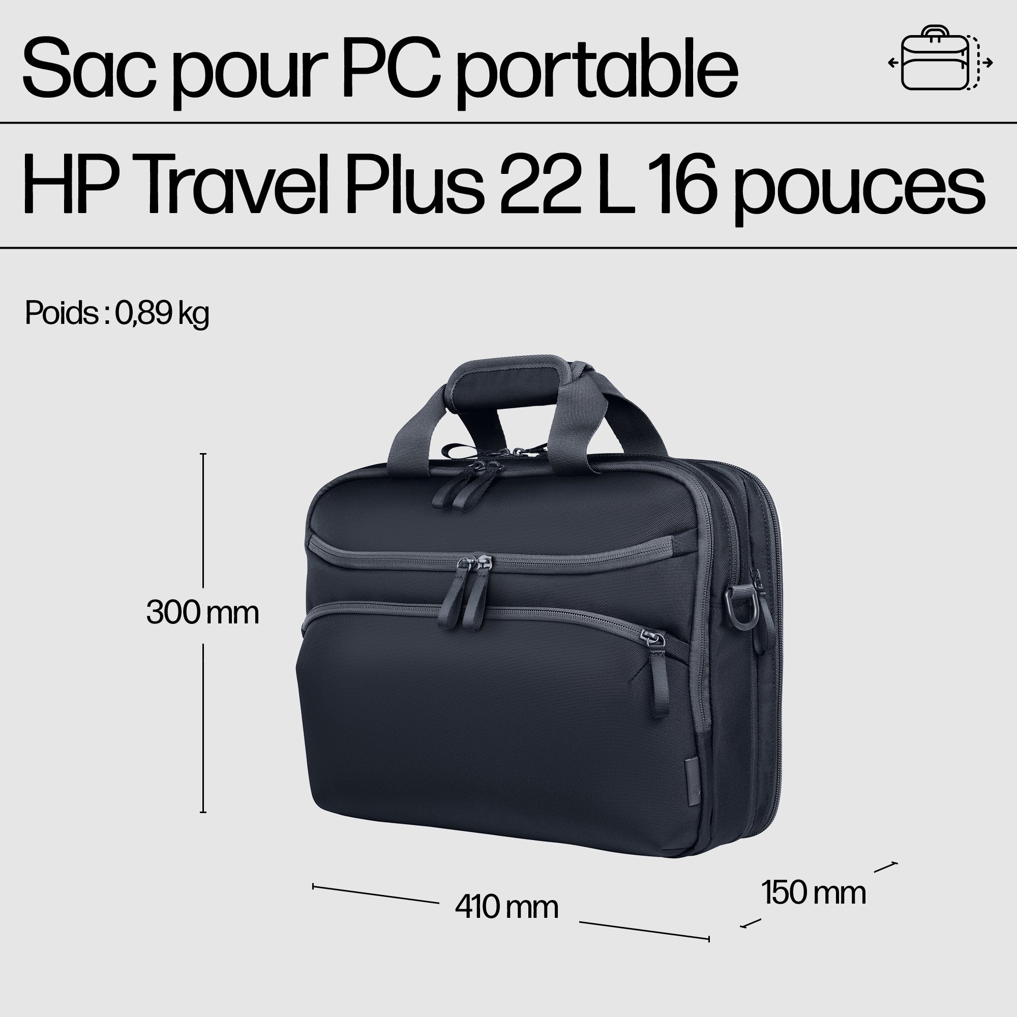 HP Travel Plus 22L 16p Laptop Bag