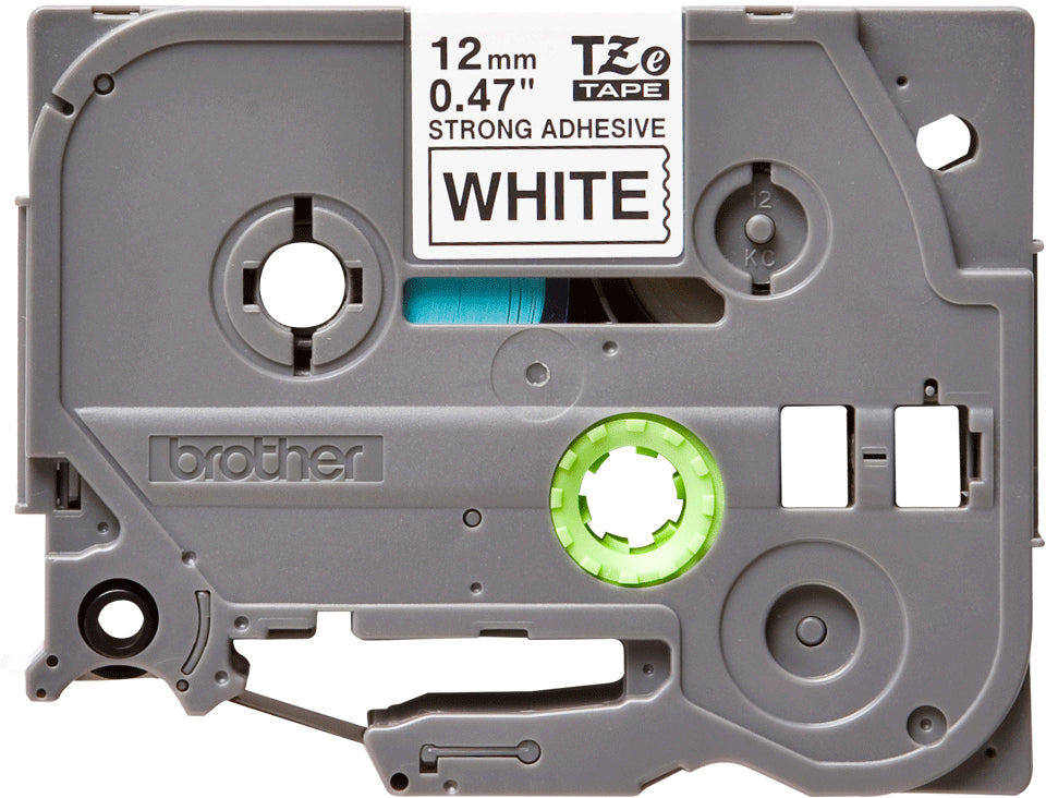 BROTHER P-TOUCH TZE-S231 noir sur blanc 12mm extra gluey