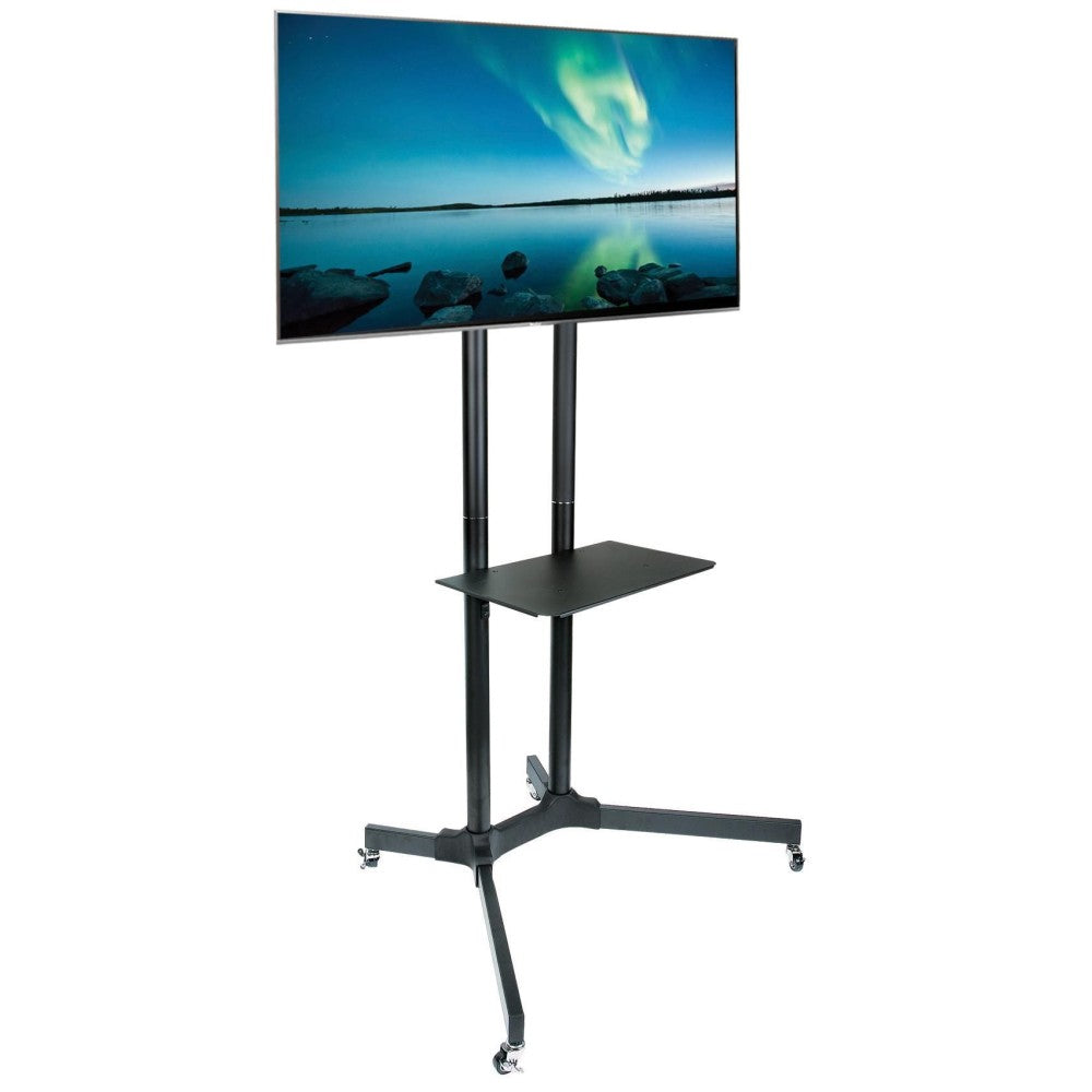 "Techly ICA-TR6 Support TV mobile 30-65"" jusqu'a 60kg étagere AV réglable"