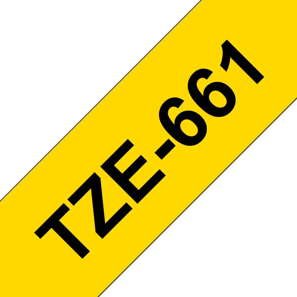 BROTHER P-TOUCH TZE-661 noir sur jaune  36mm