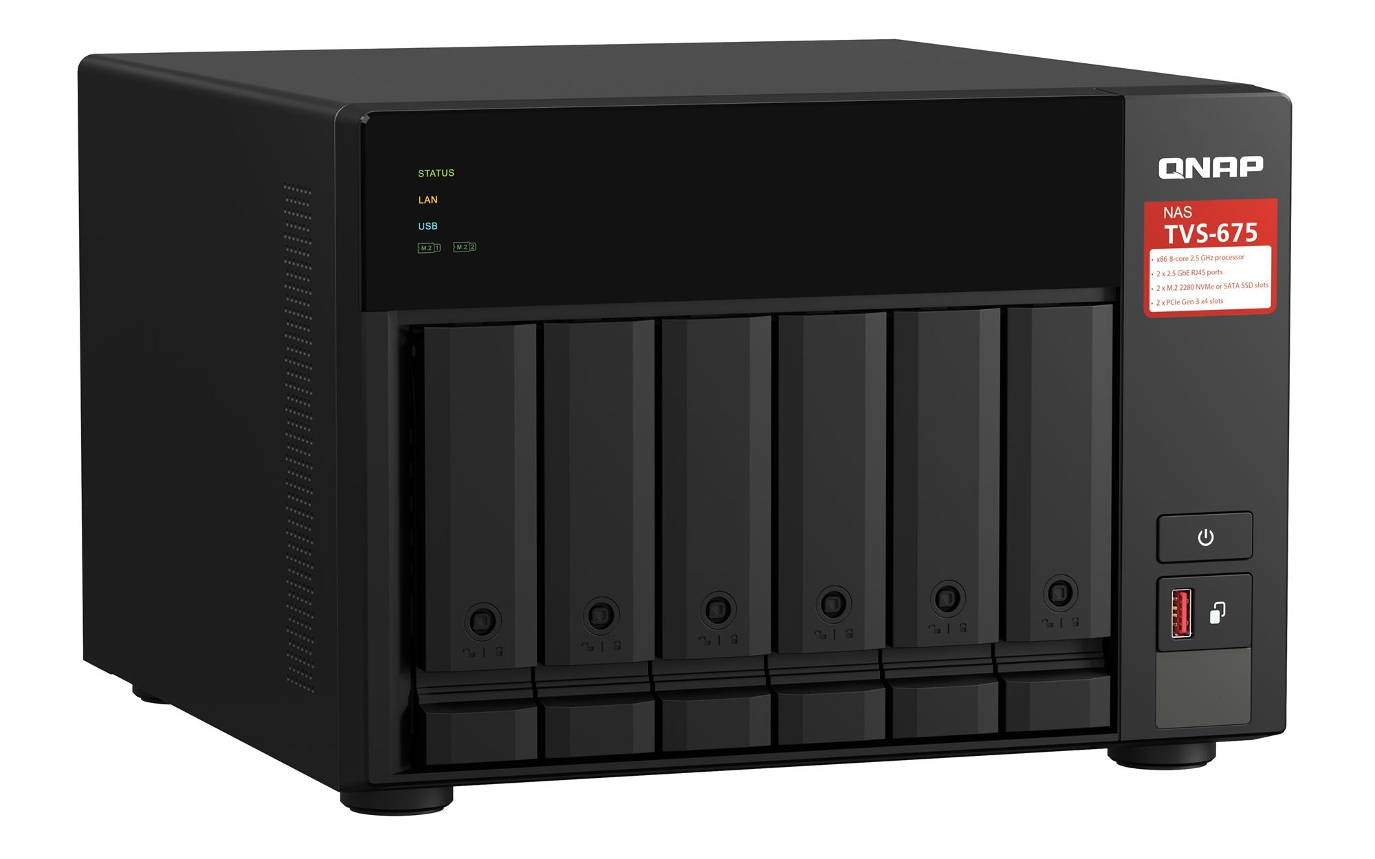 6-Bay NAS Zhaoxin KX-U6580 8GB RAM