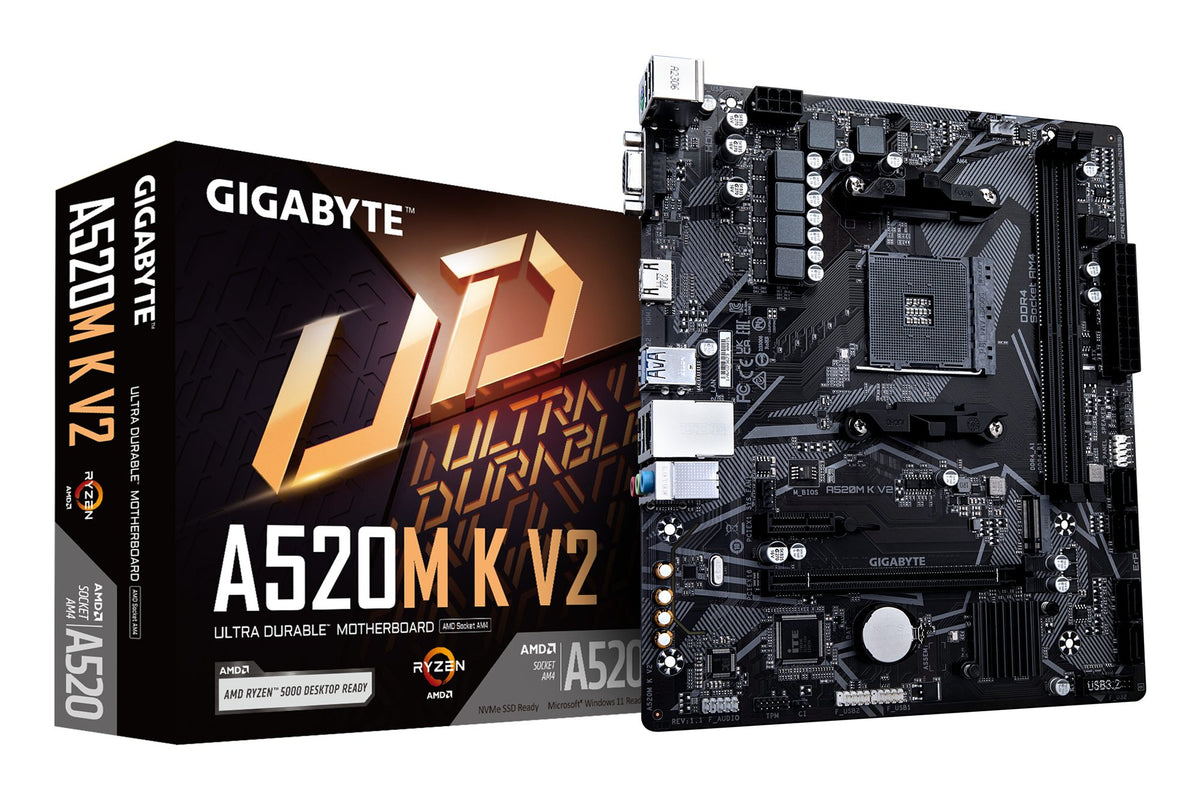 GIGABYTE A520M K V2 carte mere AMD A520 Emplacement AM4 micro ATX