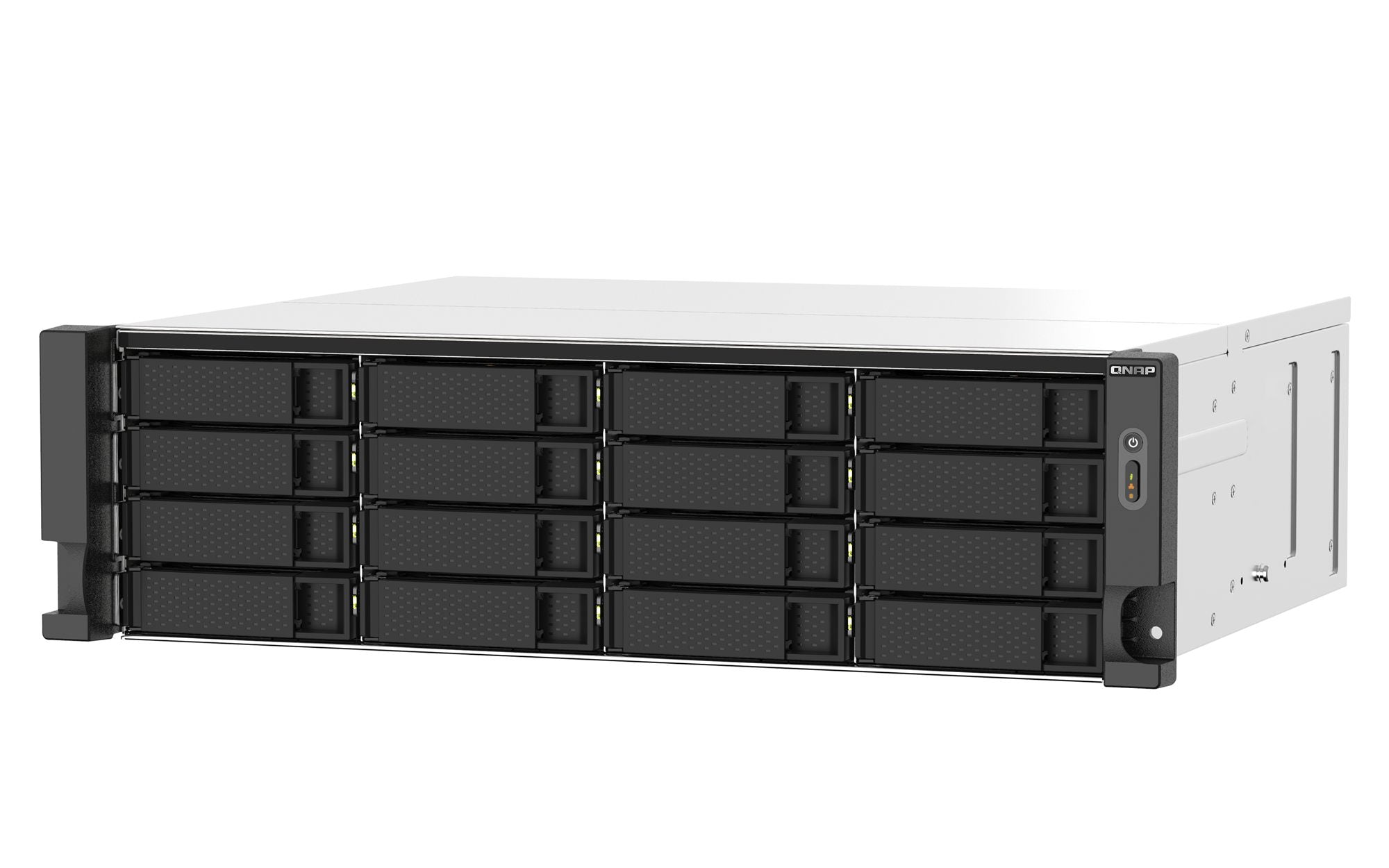 QNAP 16-bay Rackmount NAS AMD Ryzen V1000 series V1500B 4C/8T 2.2GHz 16Go DDR4 RAM 2x2.5GbE LAN optional 10GbE & M.2 NVMe/SATA