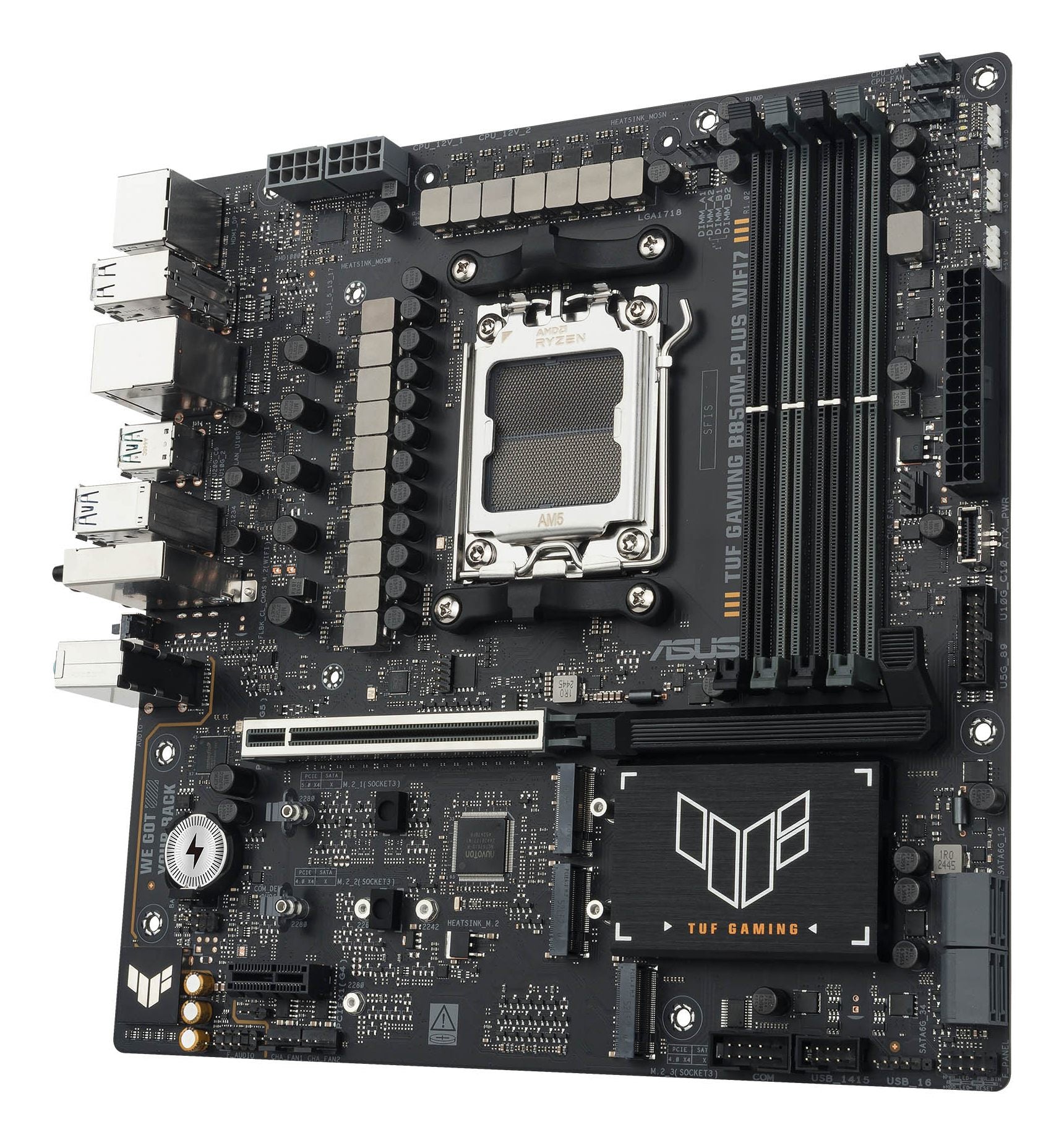 ASUS AMD TUF GAMING B850M-PLUS WIFI7 Micro-ATX motherboard DDR5 PCIe 5.0 3xM.2 1xHDMI 1xDisplayPort