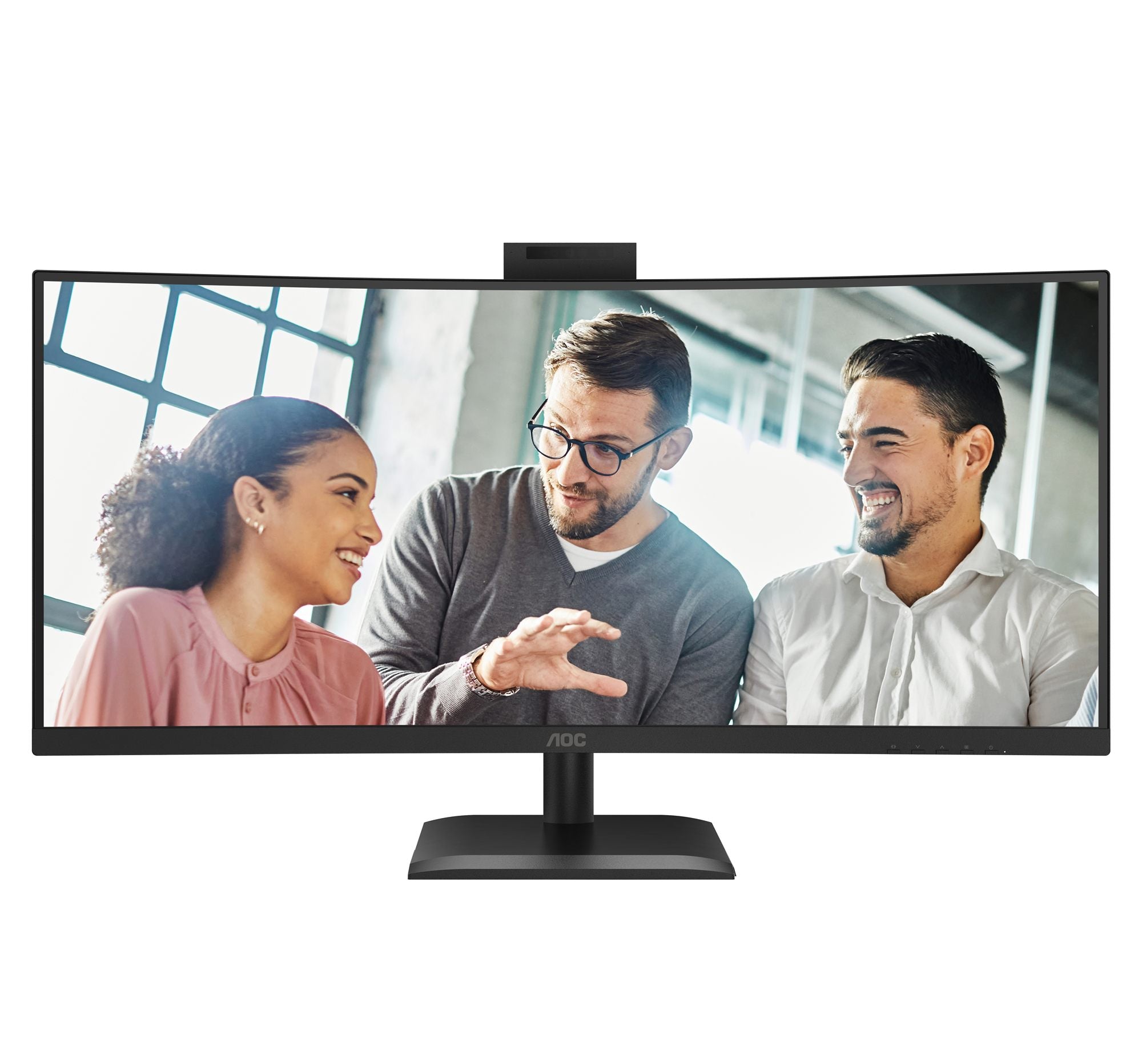 AOC CU34E4CW 34p 3440x1440 120HZ VA CURVED H/A 180 MM USB-C DOCKING TUV EyeComfort Hardware USB HUB DP HDMI