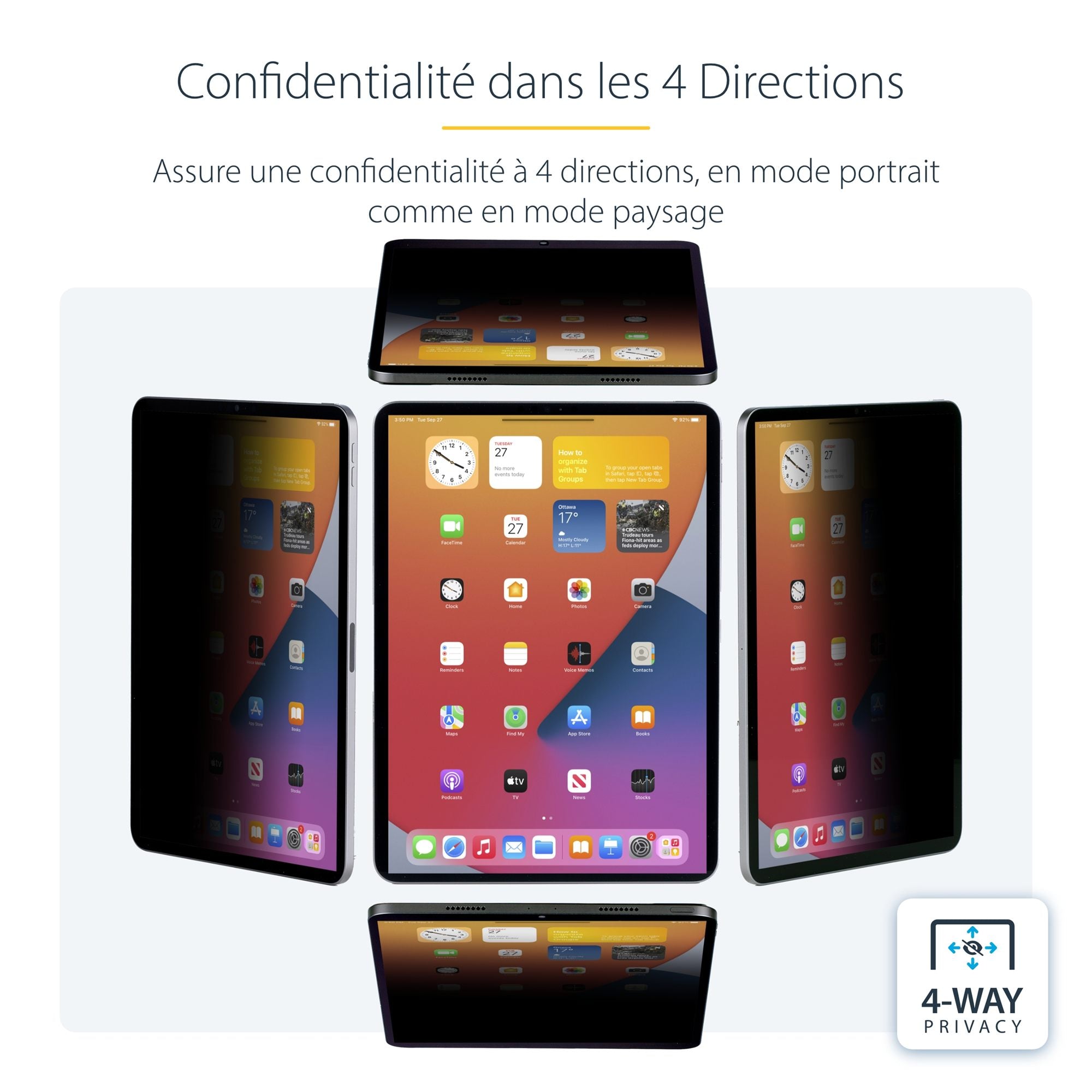 4-Way Privacy Screen For 11in iPad Pro