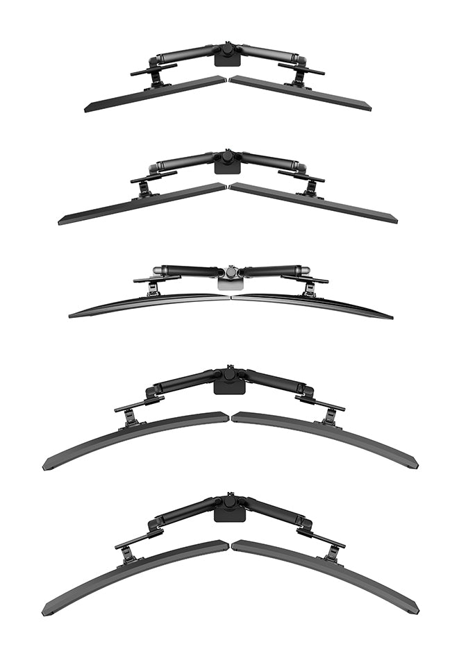 NEOMOUNTS DS65S-950BL2 Support dÃ©cran Ã  fixer 24-34p - ressort Ã  gaz - Topfix - multirÃ©glable - arrÃªt 180