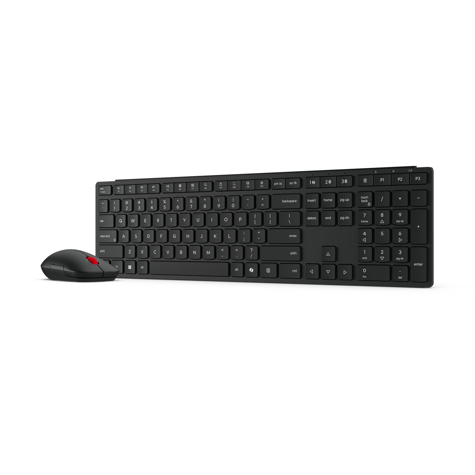 LENOVO Pro Combo 6000 Keyboard and mouse set wireless 2.4 GHz Bluetooth 5.3 AZERTY French eclipse black brown box (FR)