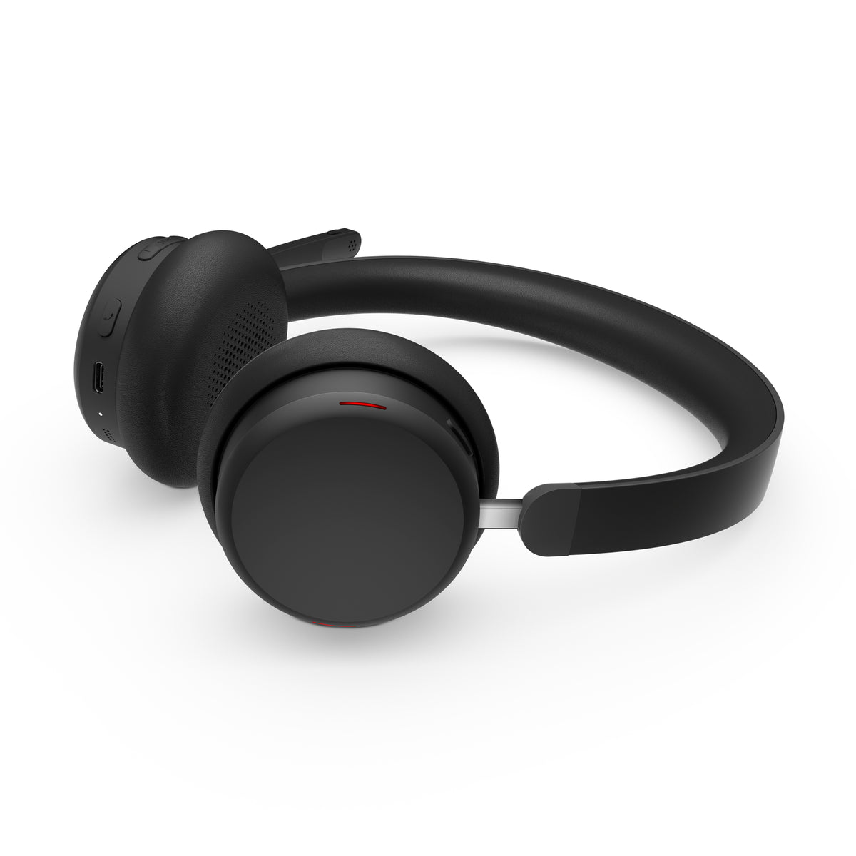 LENOVO 6550 Headset on-ear Bluetooth wireless active noise cancelling USB-C black Certified for Microsoft Teams