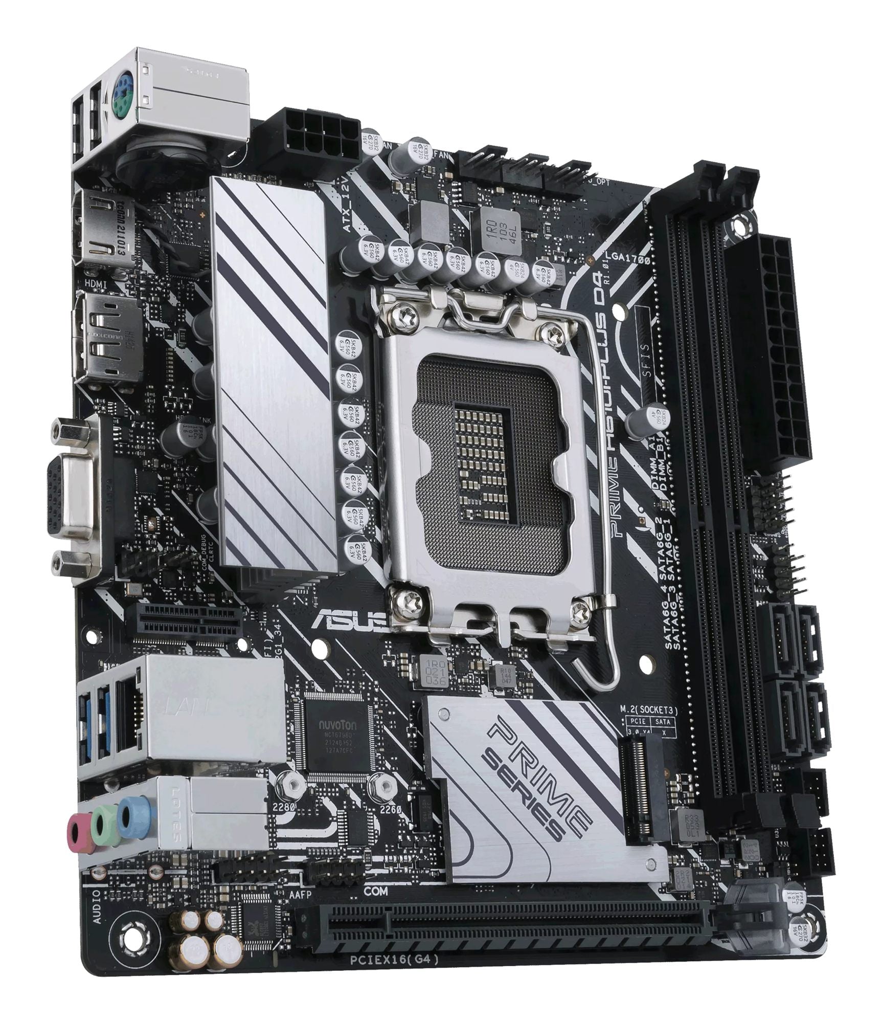 ASUS PRIME H610I-PLUS D4-CSM Intel H610 LGA 1700 2DDR4 1xPCIe 4.0/3.0 x16 1xM.2 4xSATA 6Gb/s 4xUSB 3.2 Mini ITX MB
