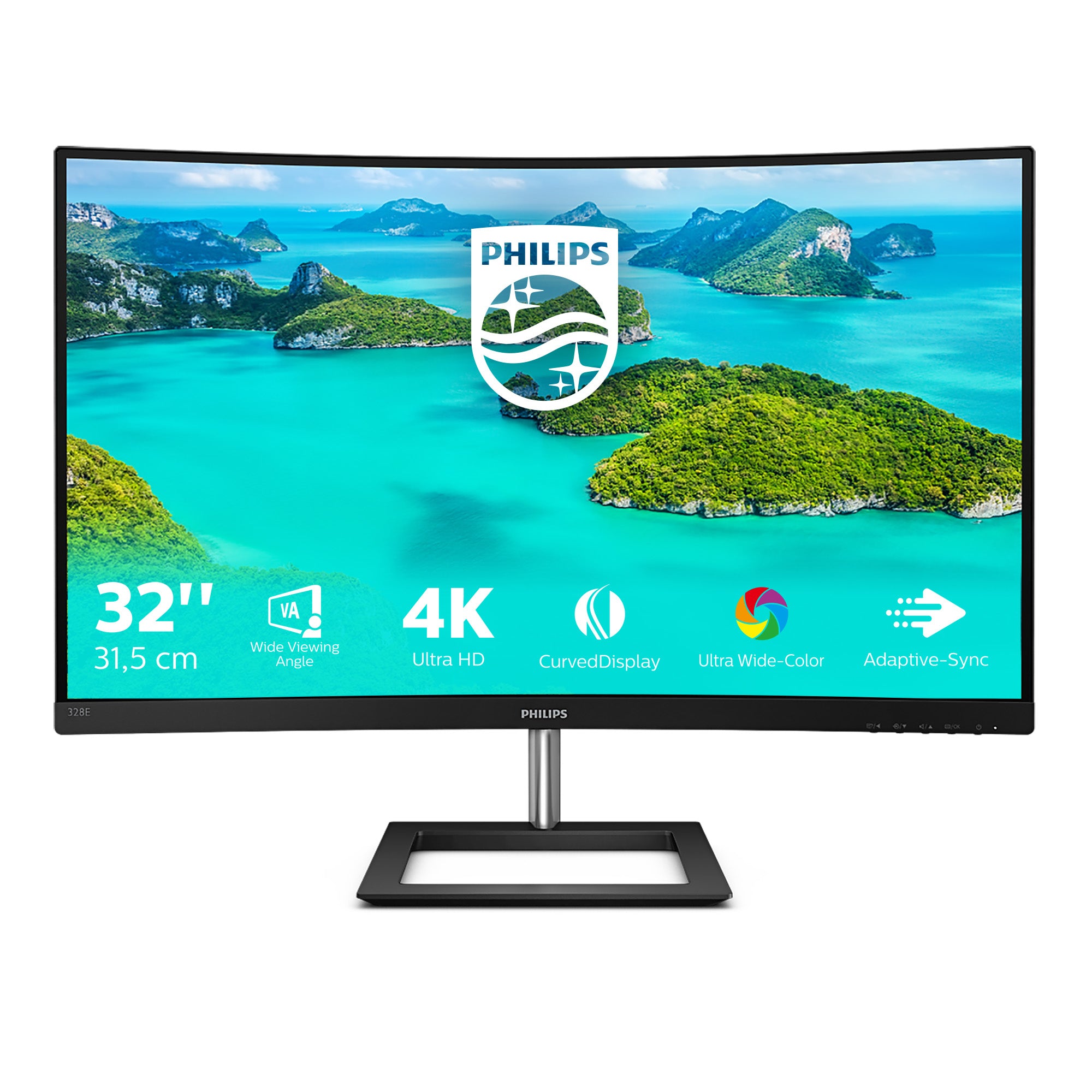 PHILIPS 328E1CA/00 - 31.5pcs - INCURVE - 4K- MVA - VGA - HDMI - DP -AUDIO