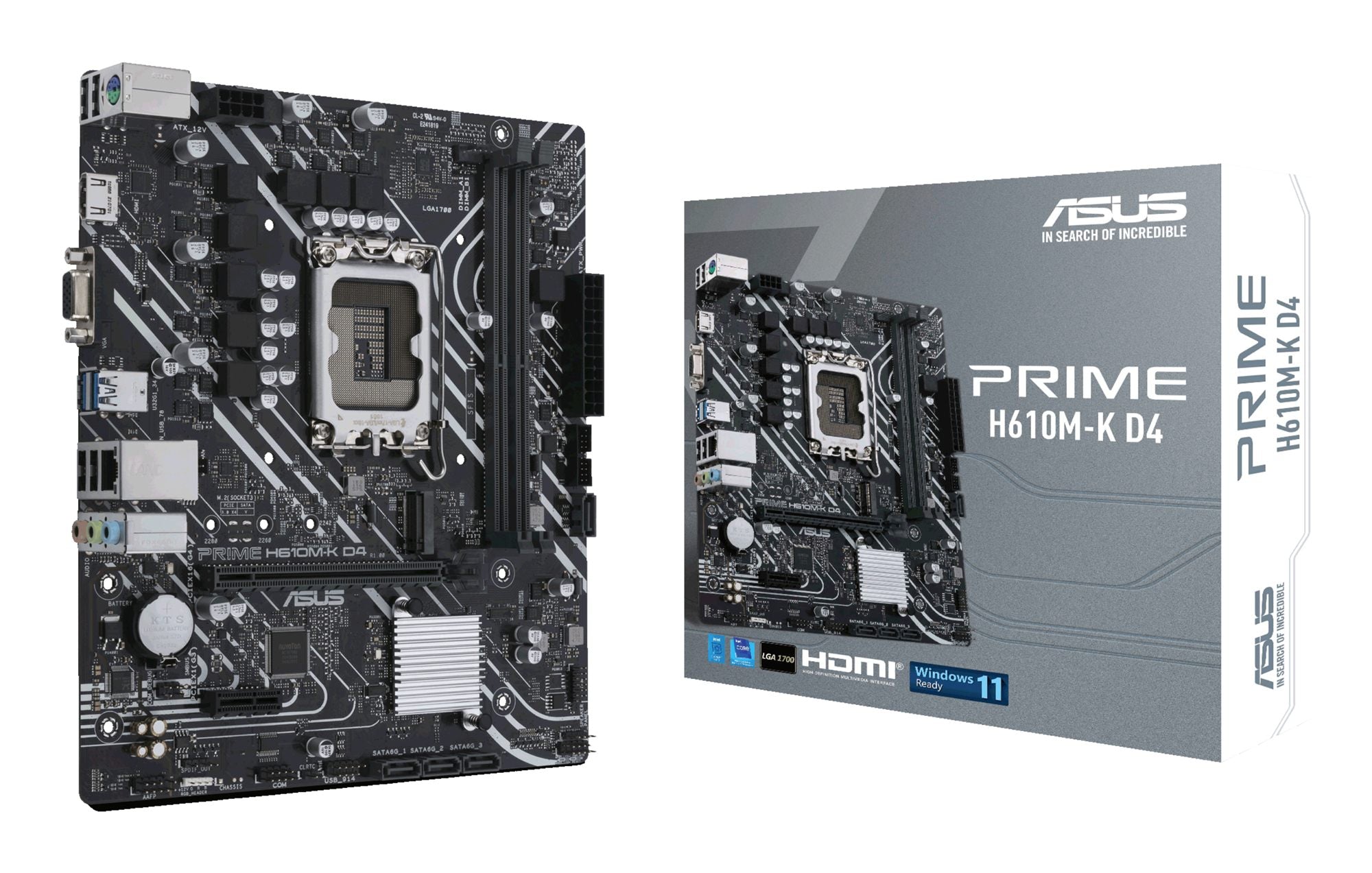 ASUS PRIME H610M-K D4 LGA1700 DDR4 mATX MB