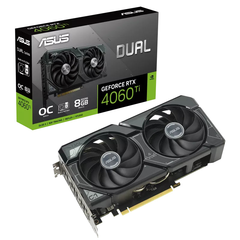 ASUS DUAL RTX 4060TI 8Go GDDR6 OC 3xDP 1xHDMI