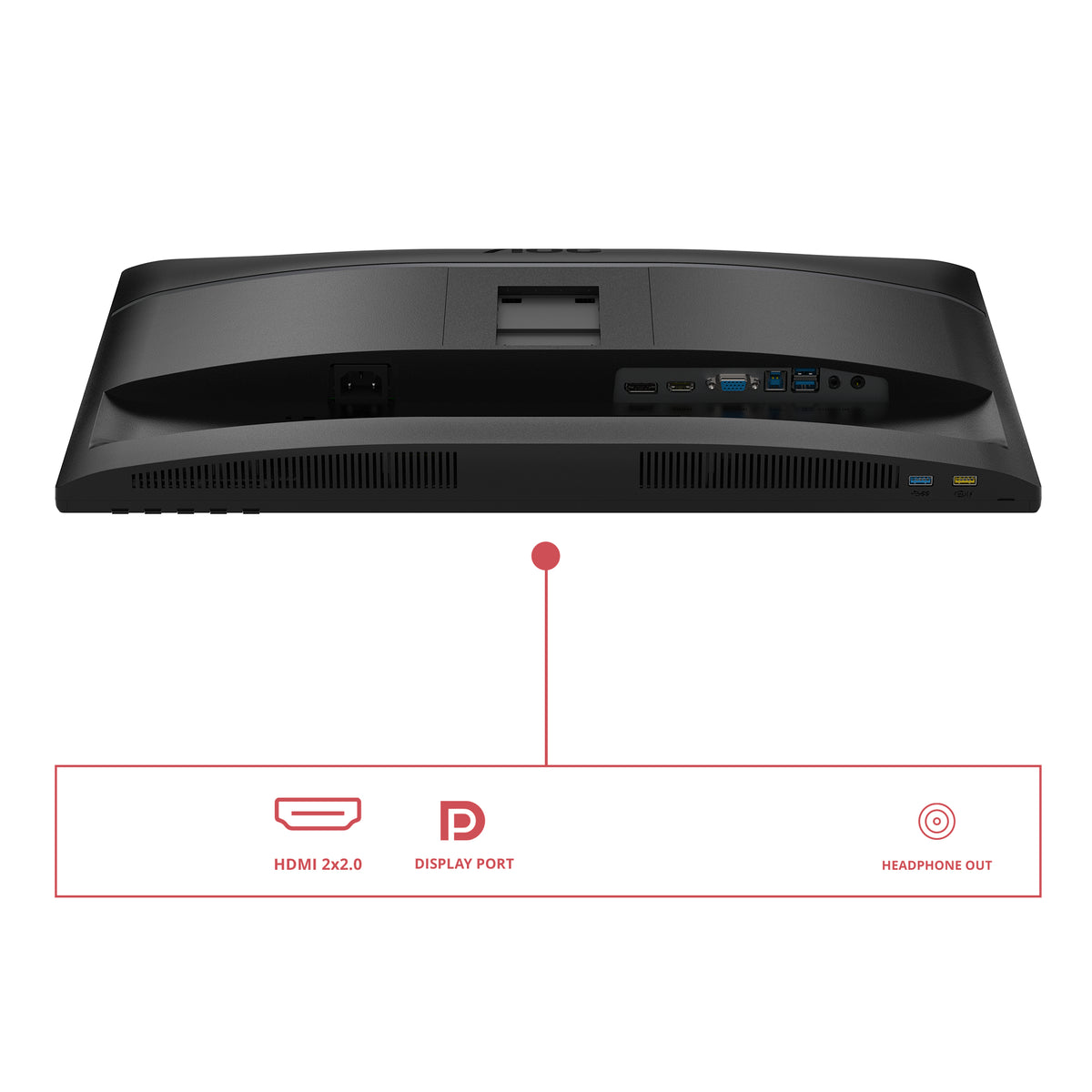 AOC U34E2M Écran LED - 34p - 3440 x 1440 WQHD 100 Hz - VA - 300 cd/m² - 4000:1 - 4 ms - 2xHDMI, DisplayPort - noir