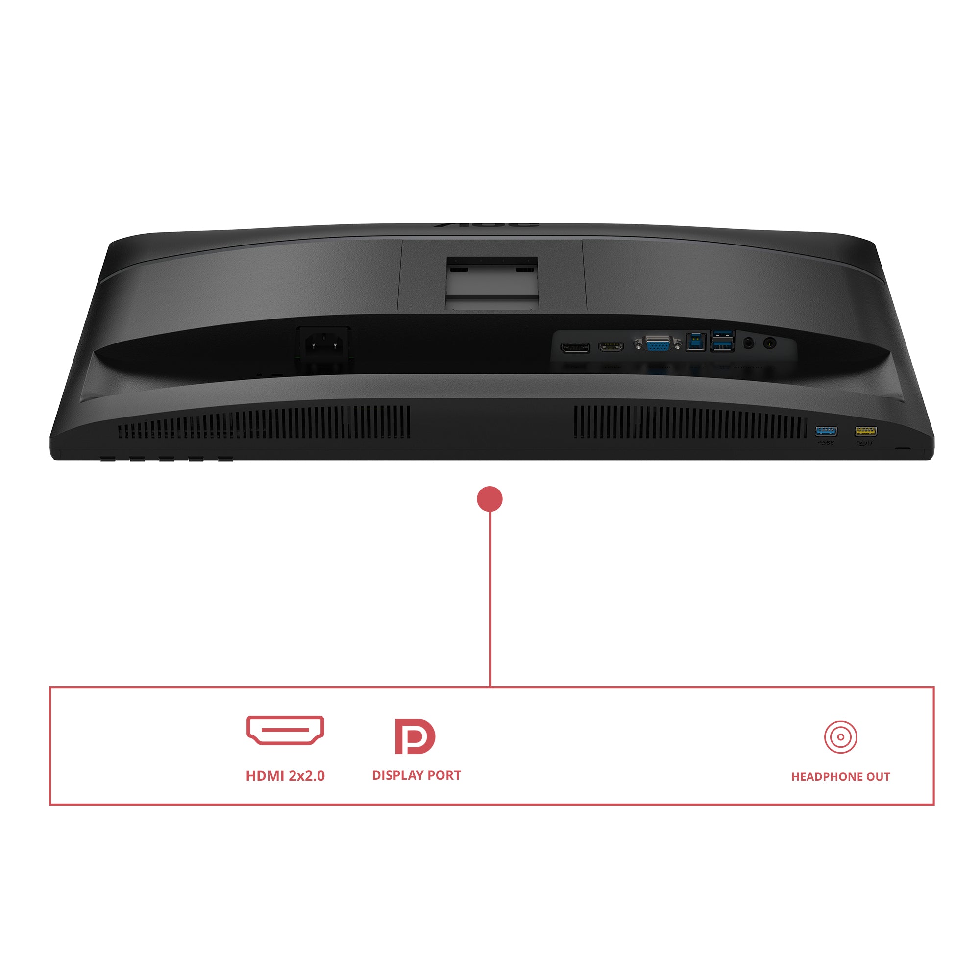 AOC U34E2M Écran LED - 34p - 3440 x 1440 WQHD 100 Hz - VA - 300 cd/m² - 4000:1 - 4 ms - 2xHDMI, DisplayPort - noir